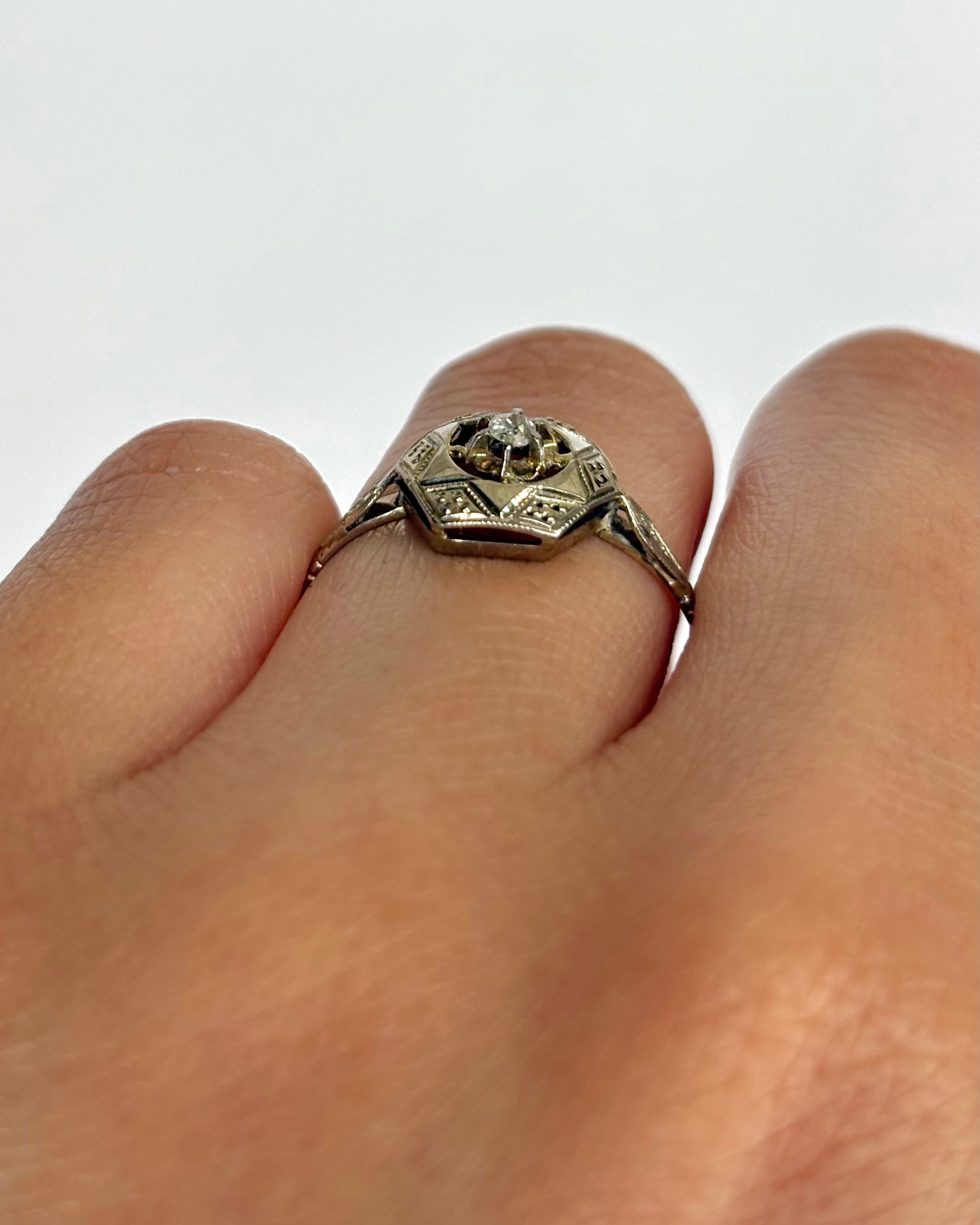 Bague Art-Déco Diamant "Annick" - Elliade Paris