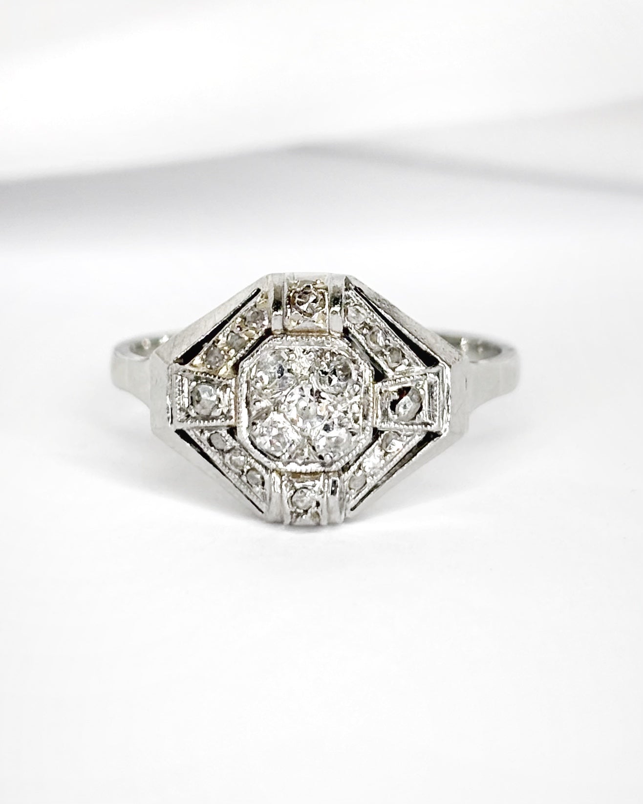 Bague Art Déco Diamants 0.24 carat "Julianne" - Elliade Paris