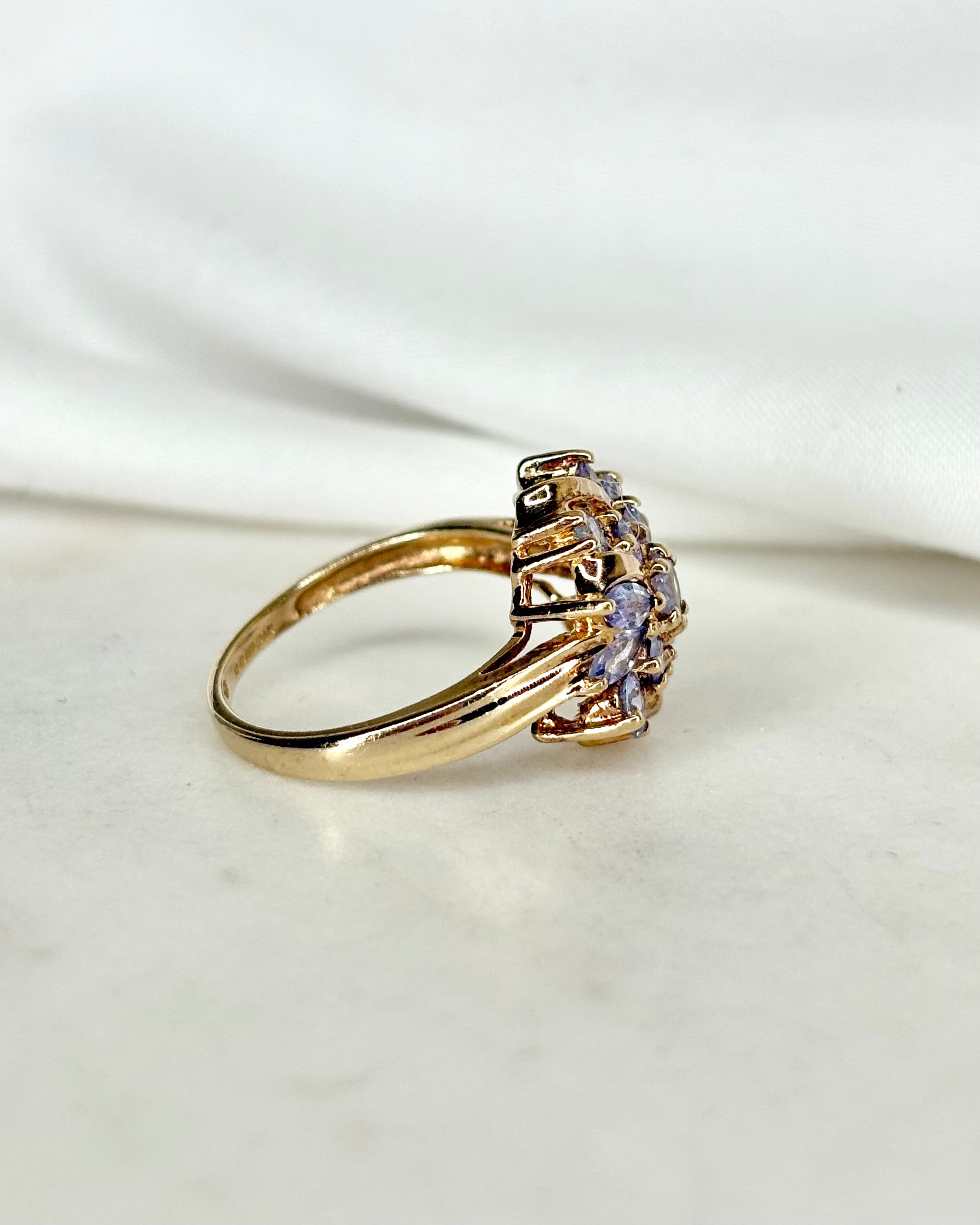 Bague Fleur Tanzanites 1.20 carat "Rania"