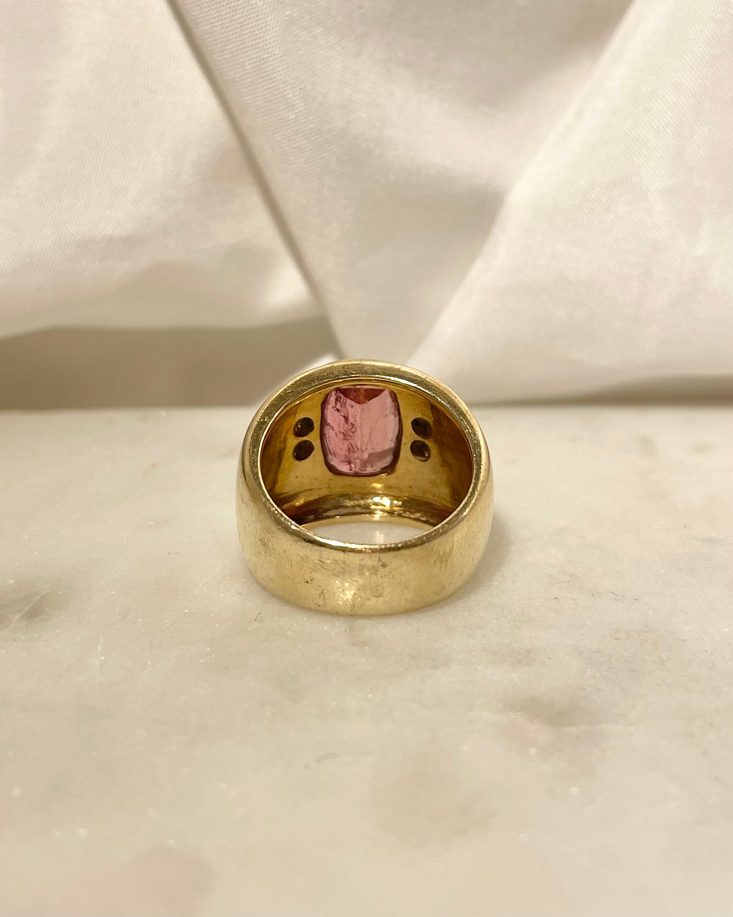 Bague Jonc Tourmaline 3.10 carats & Diamants “Arielle”