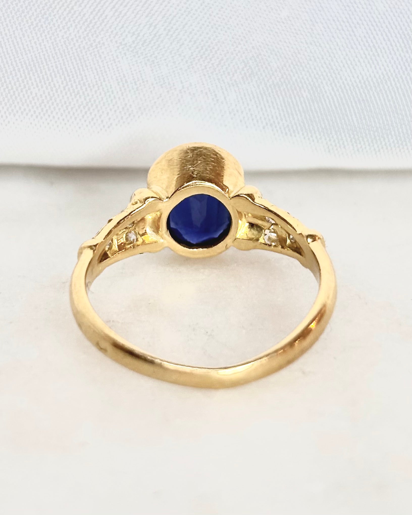 Bague Trilogie Saphir 1.82 carat & Diamants "Nélia"