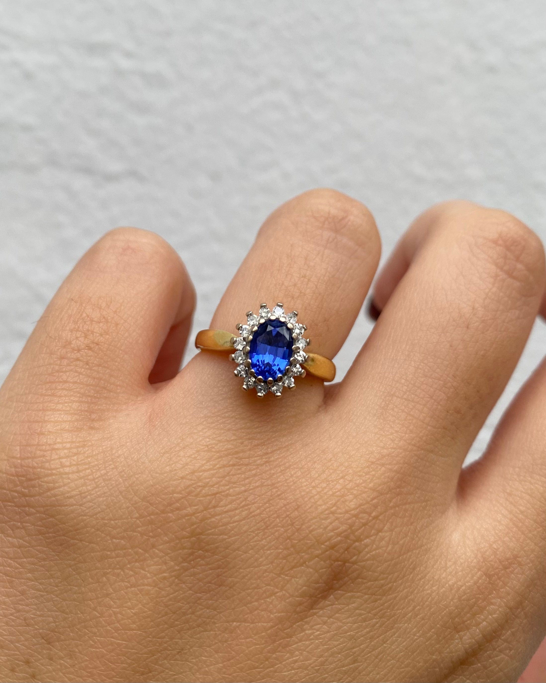 Bague Marguerite Saphir & Diamants "Sonia"