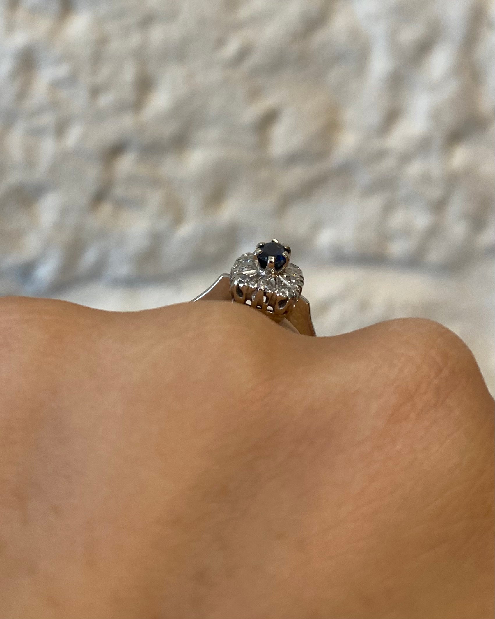 Bague Art Déco Saphir & Diamants "Aline"