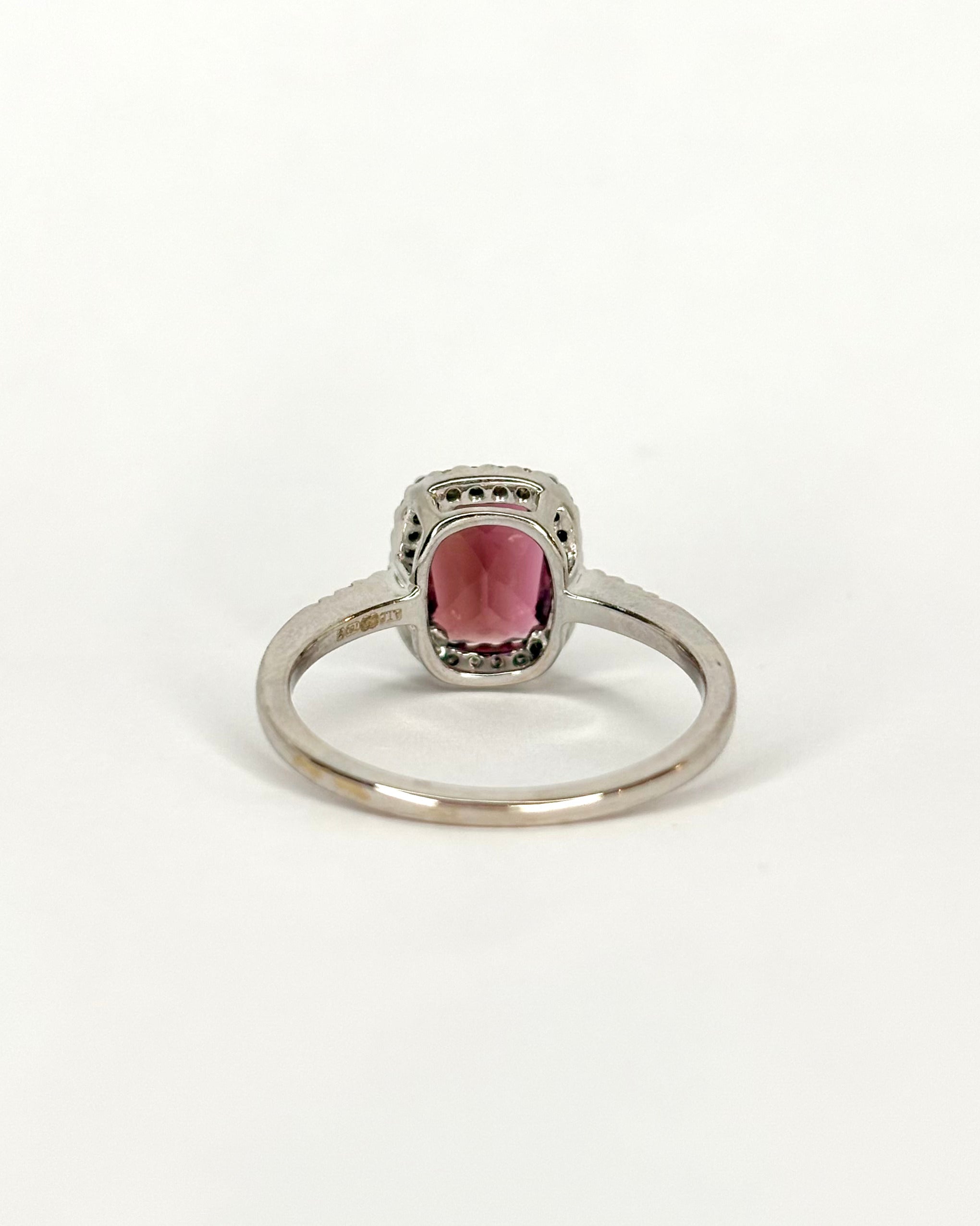 Bague Marguerite Tourmaline 2 carats & 36 Diamants "Éleonore"