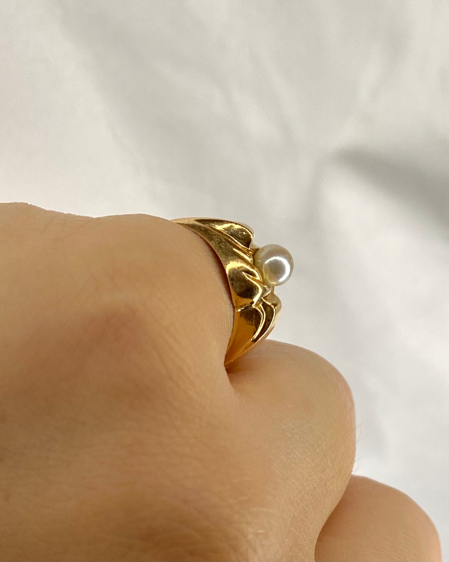 Bague Tank Perle "Rachel"