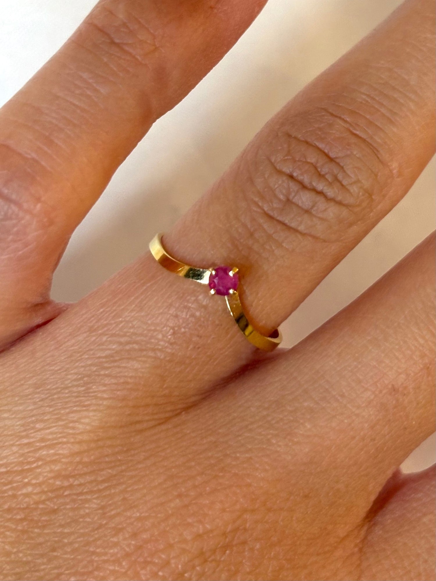 Bague Solitaire Diadème Rubis "Maxence"