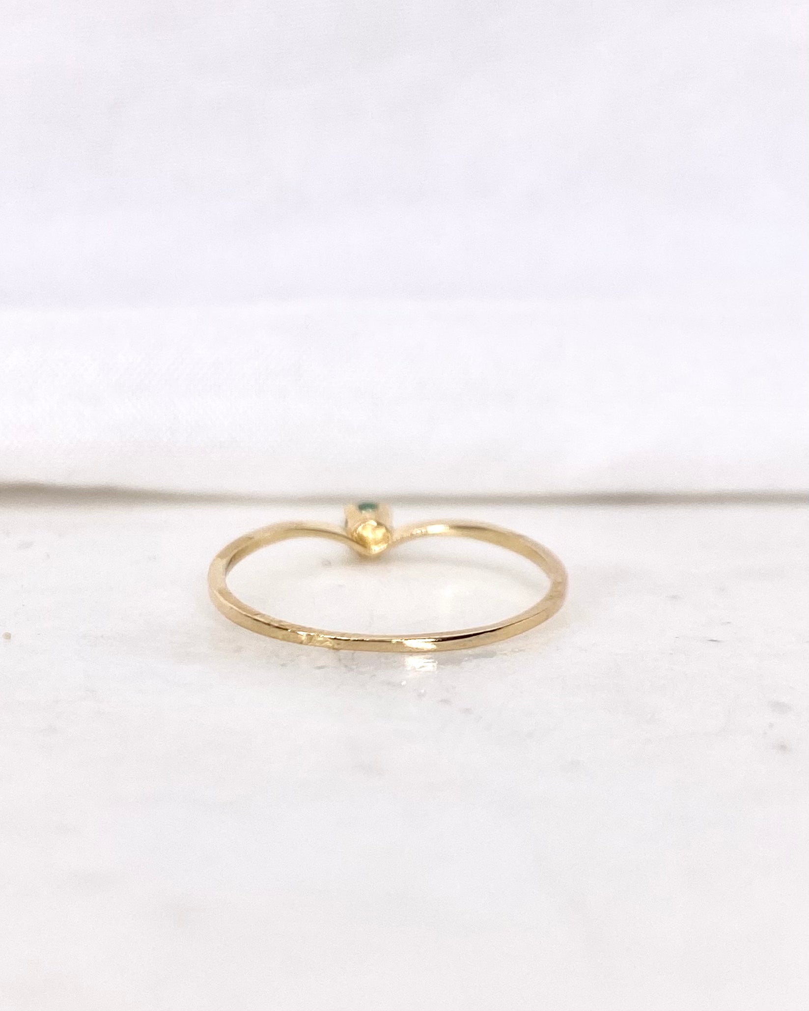 Bague Diadème Solitaire Émeraude "Celia"