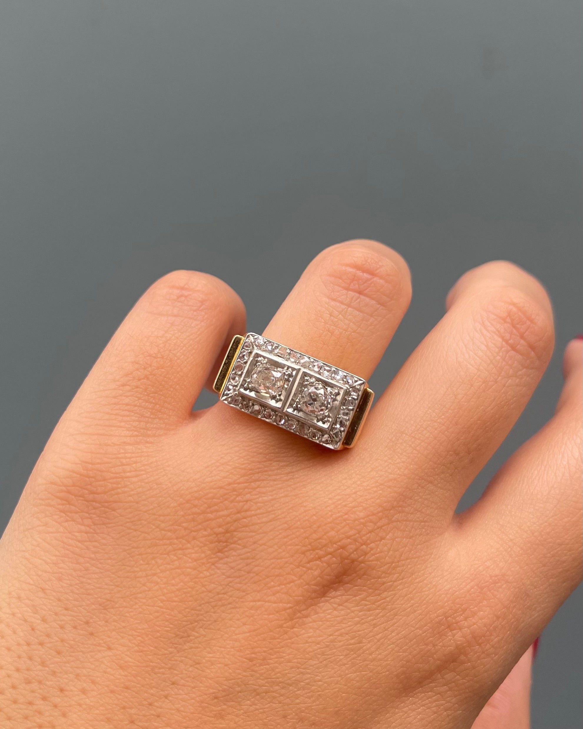 Anillo Tank Diamantes 0.78 quilates "Gatou"
