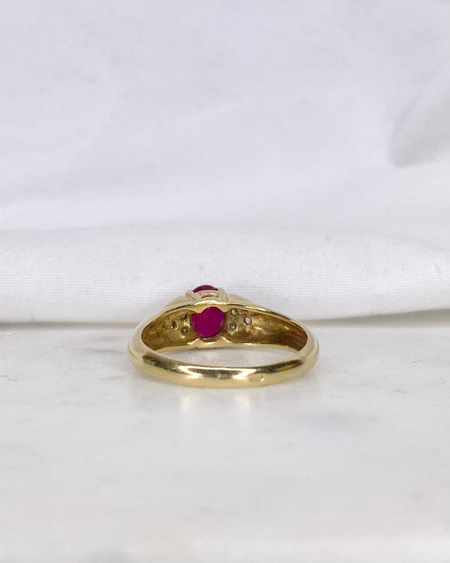 Bague Trilogie Rubis 1.10 carat & Diamants "Samia"