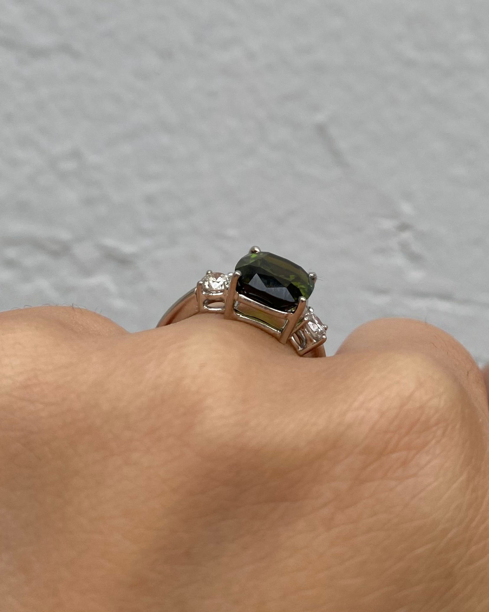 Bague Trilogie Tourmaline 3.80 carats & Diamants "Chiara"
