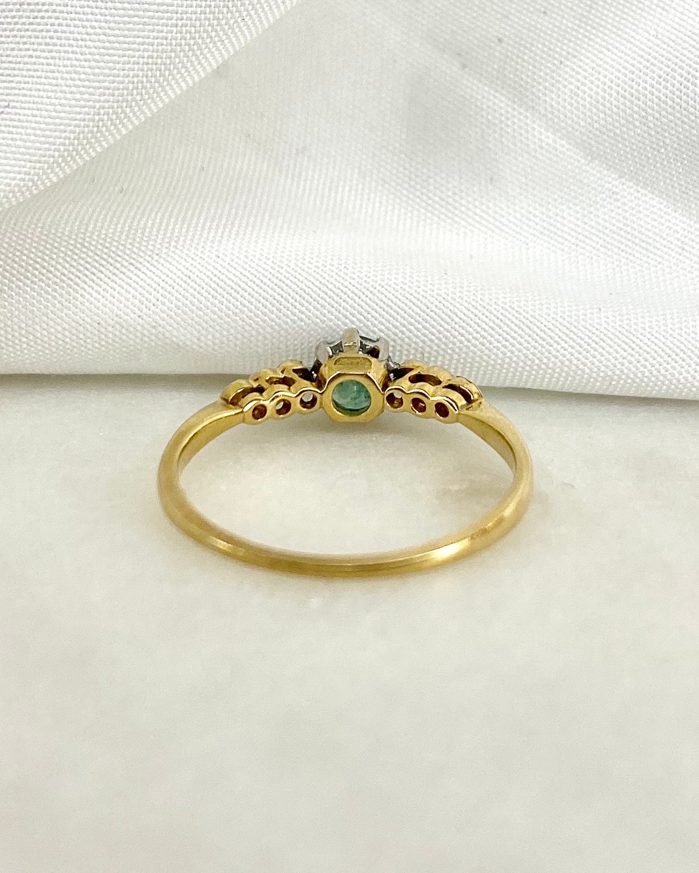 Bague Trilogie Émeraude & Diamants "Ayla"
