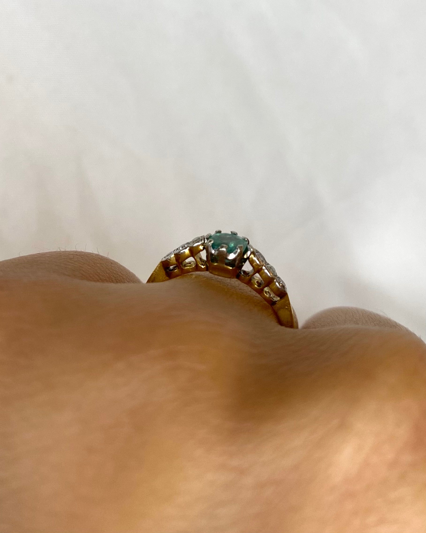 Bague Trilogie Émeraude & Diamants "Ayla"
