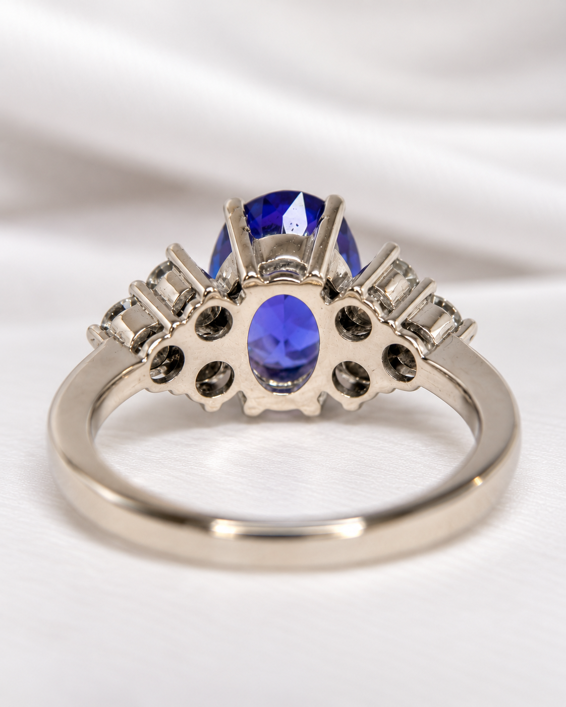 Bague Trilogie Tanzanite 2.50 carats & Diamants 0.48 carat 5,17g "Zaily"