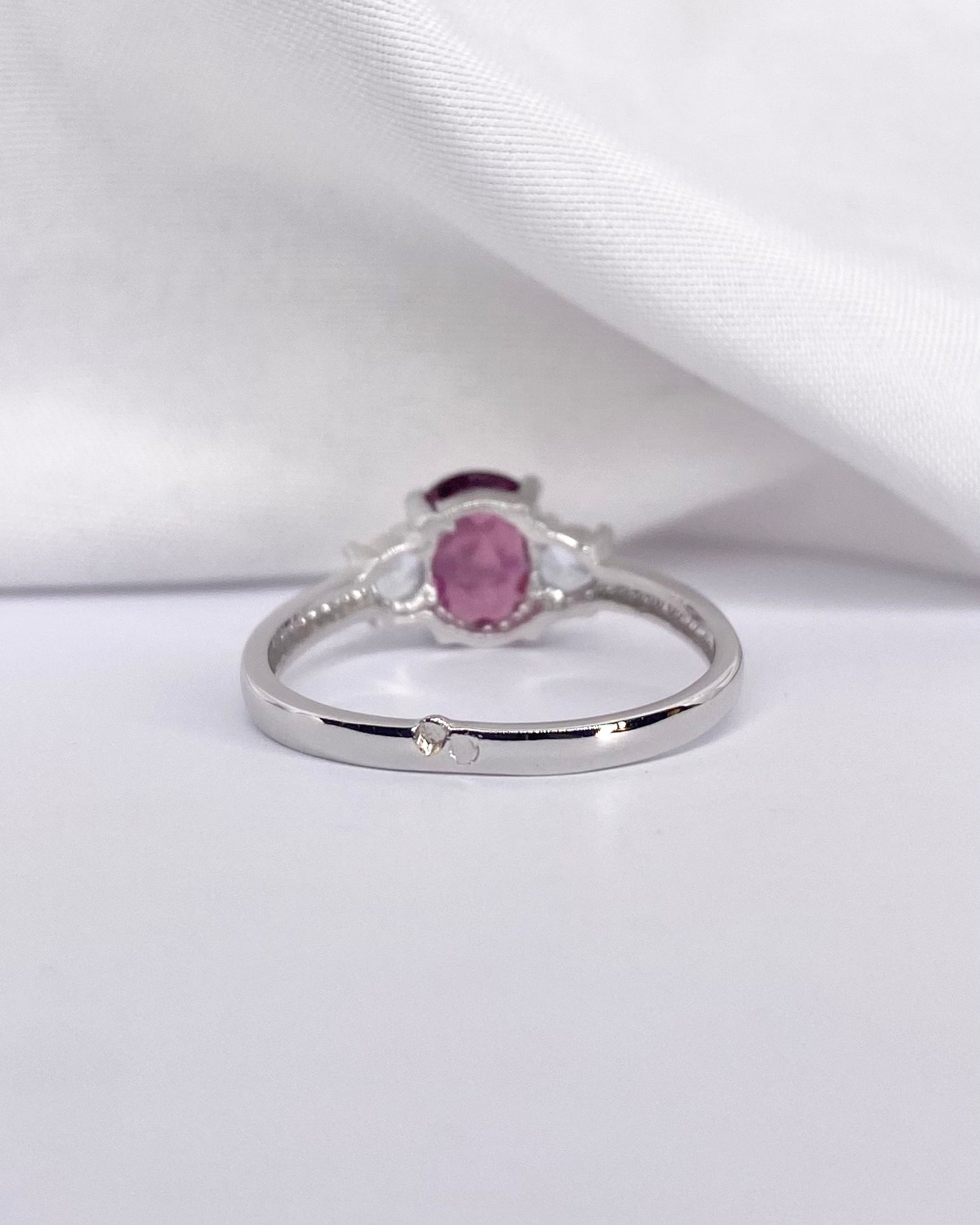 Bague Trilogie Tourmaline 1 carat & 2 Aigue-Marines "Valentina"