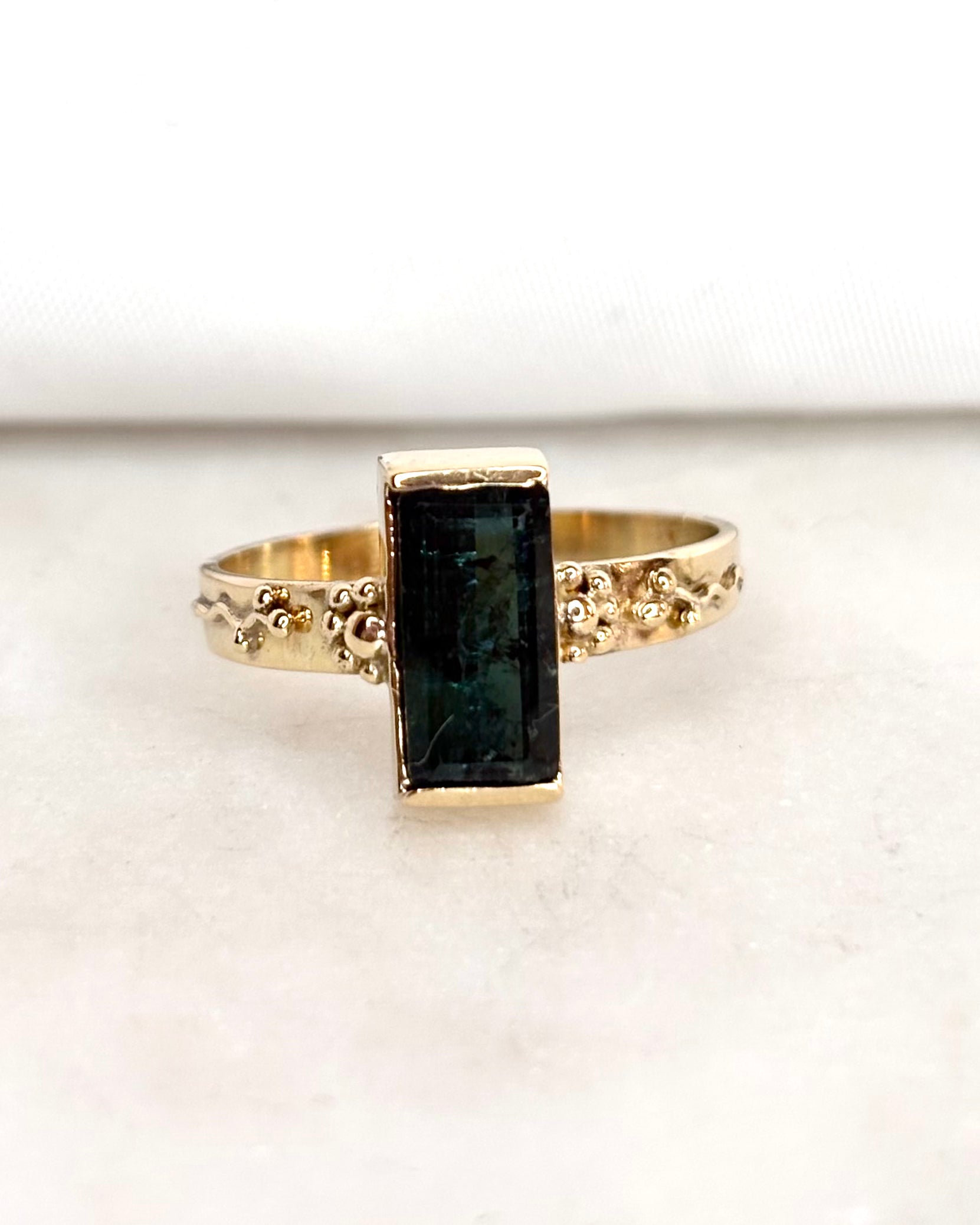 Bague Solitaire Tourmaline Verte 1.50 carat "Louise"