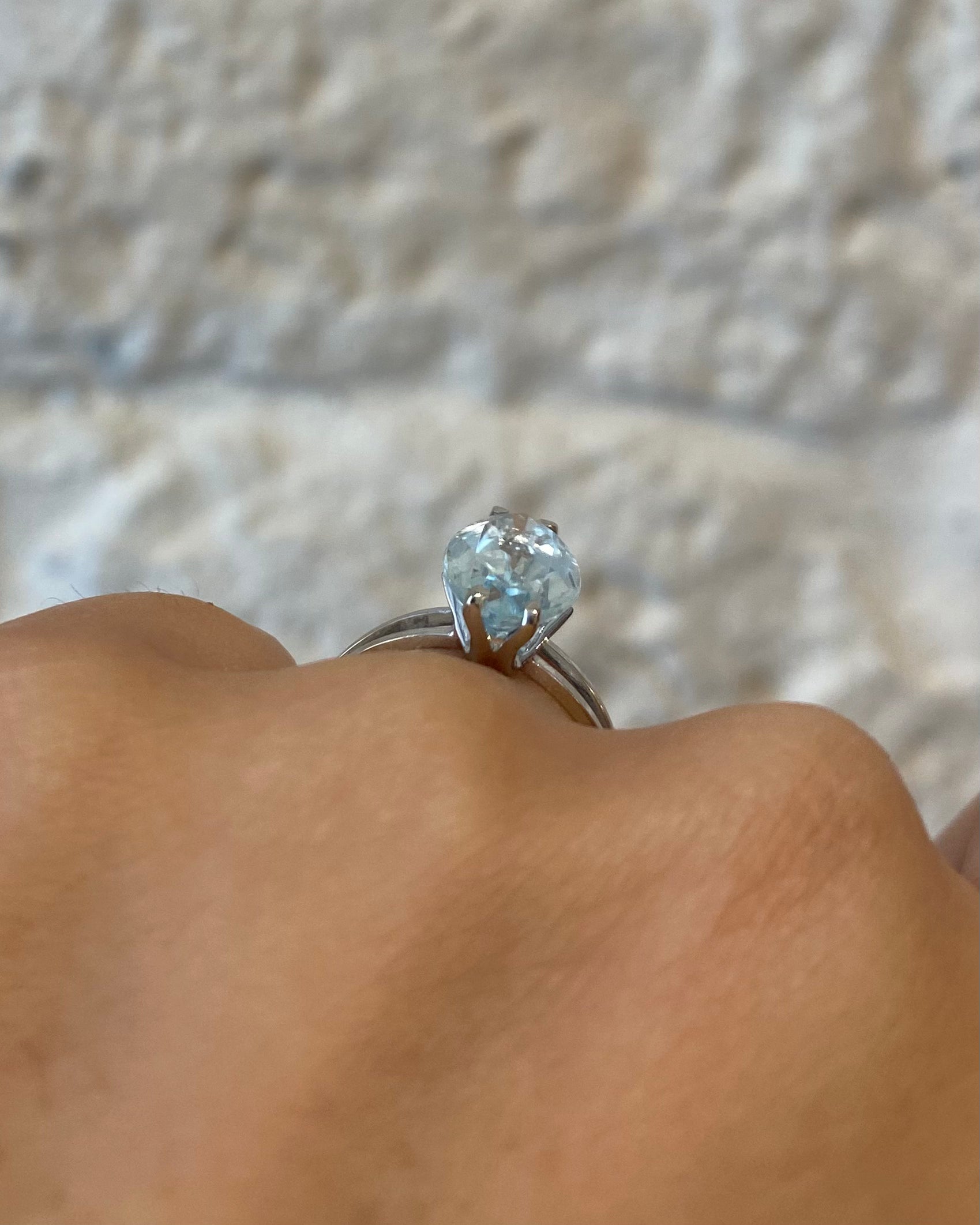 Bague Marquise Aigue-Marine 3 carats “Sylvie”