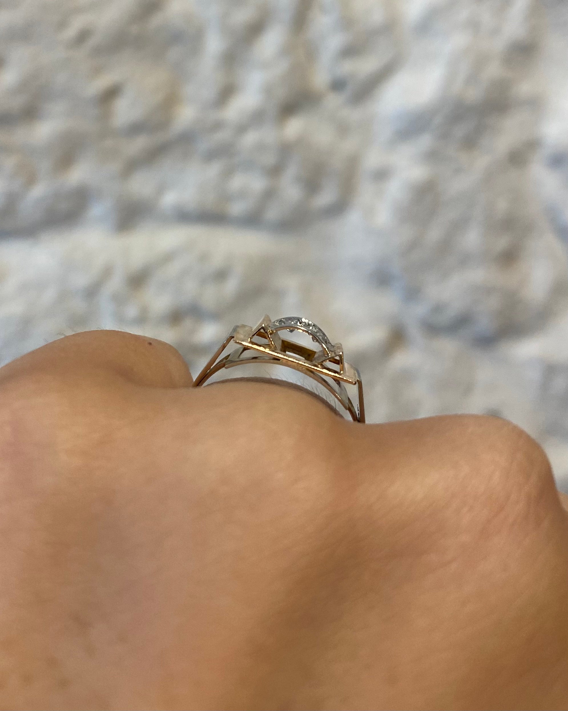 Bague Tank Diamants Vintage "Naïs"
