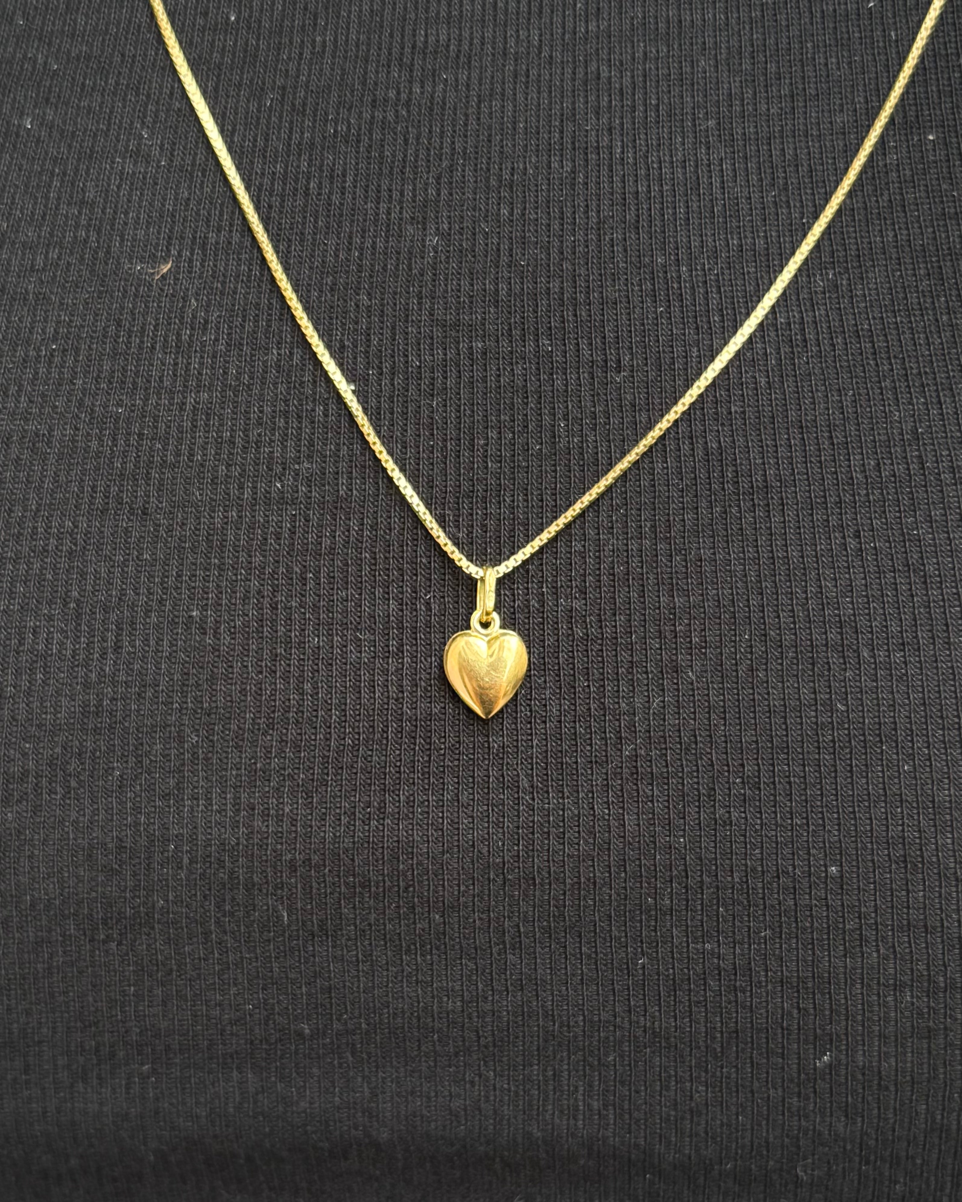 Yellow Gold Heart Pendant "Gabin"