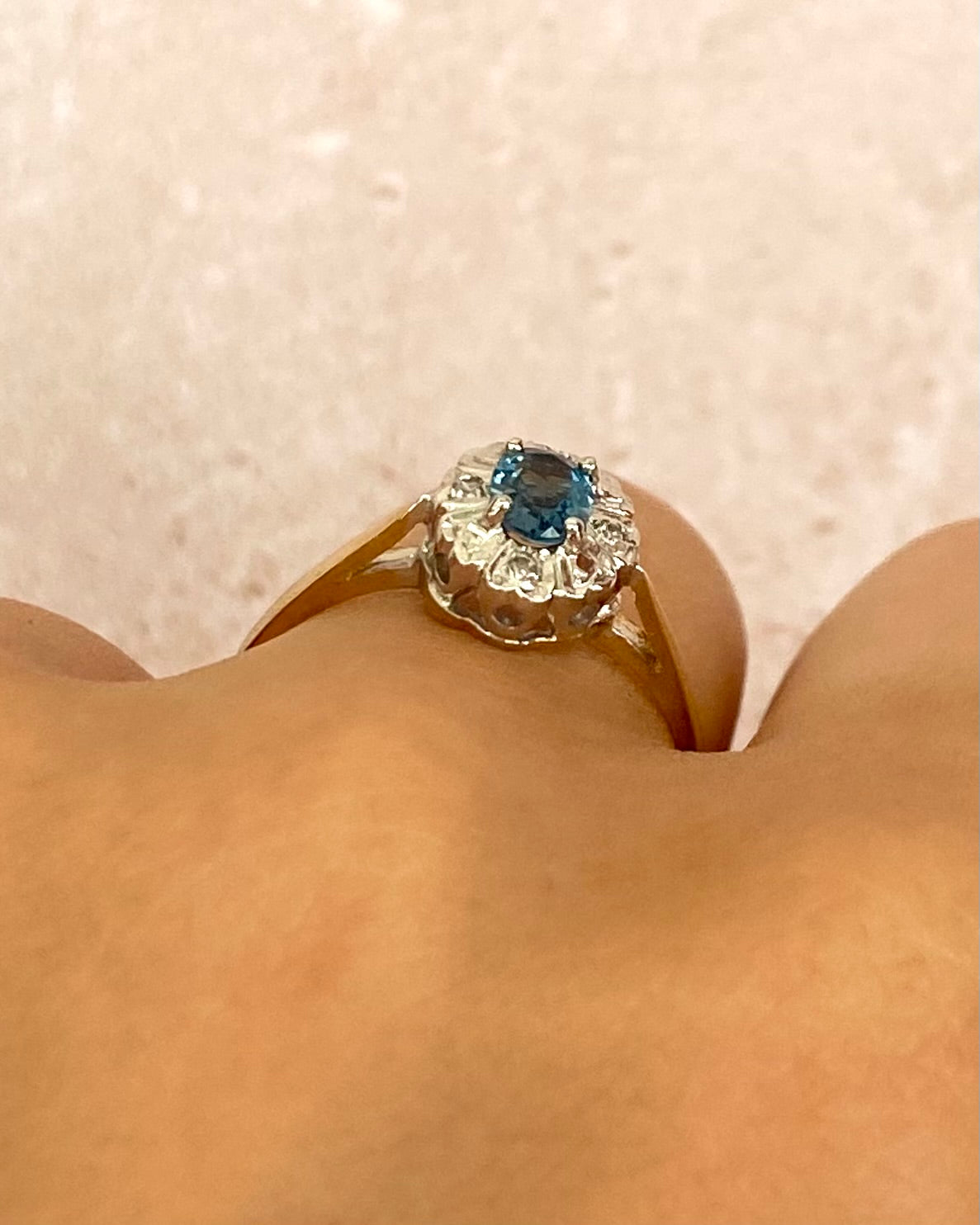 Marguerite Topaz & Diamonds Ring "Lina"