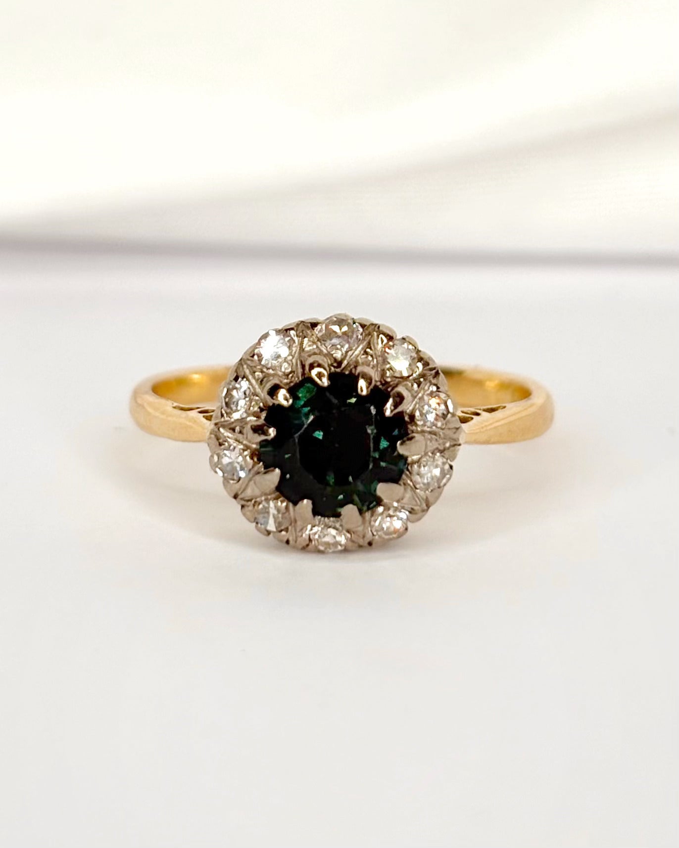 Marguerite Sapphire 1 Carat & Diamonds 0.20 Carat "Marilou" Ring