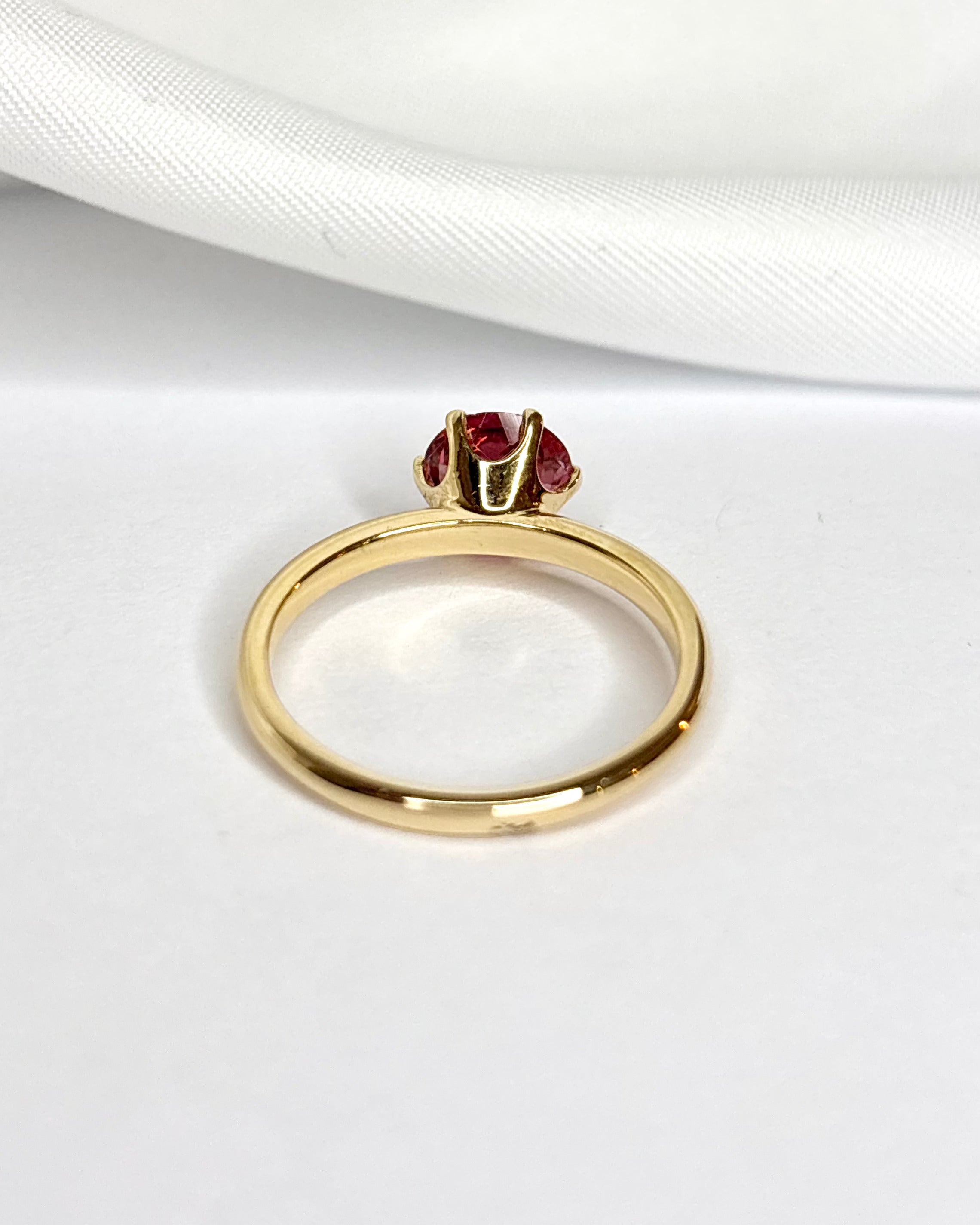 Bague Solitaire Tourmaline Rose 1.30 carat "Leila"