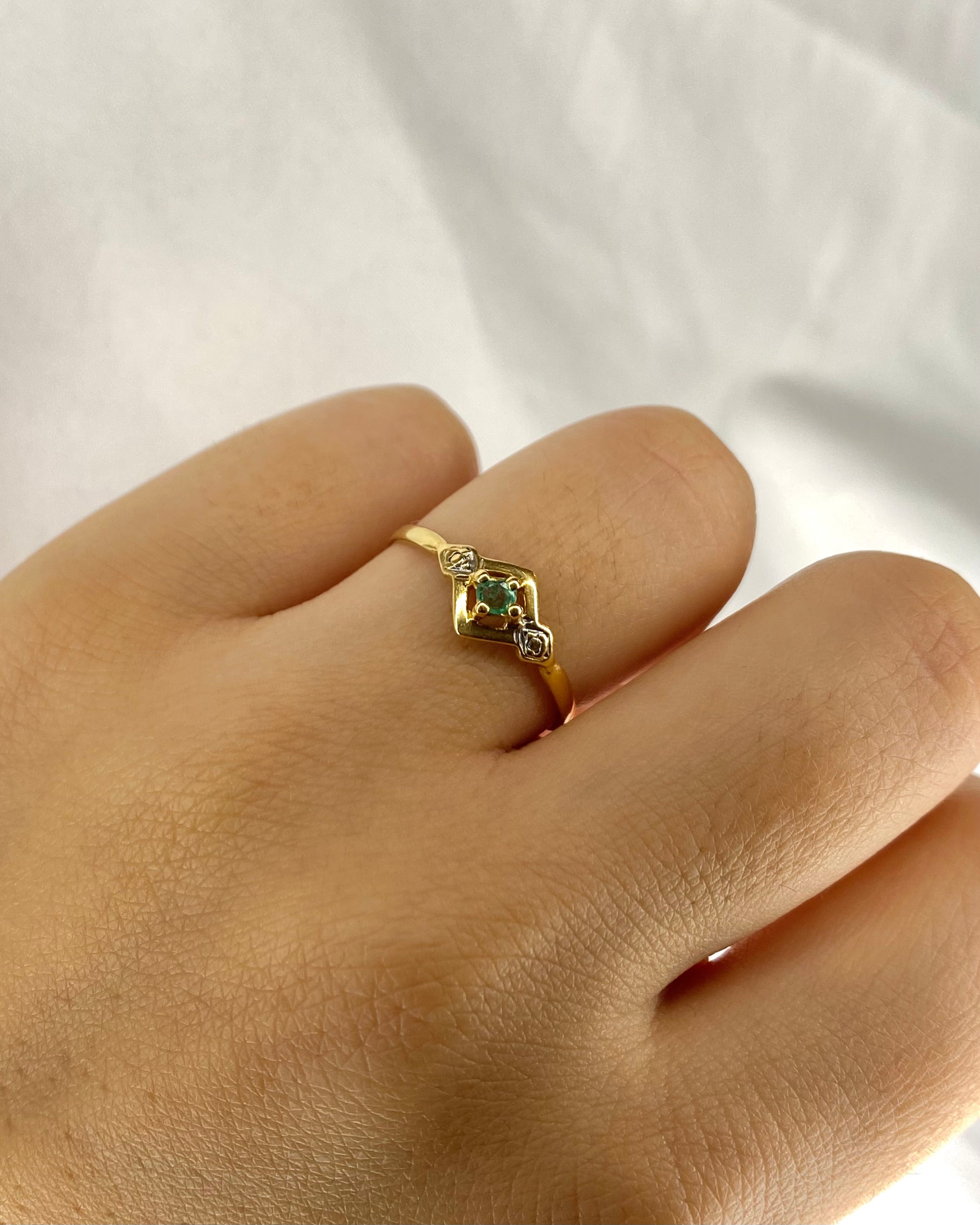 Bague Vintage Émeraude "Arabella"