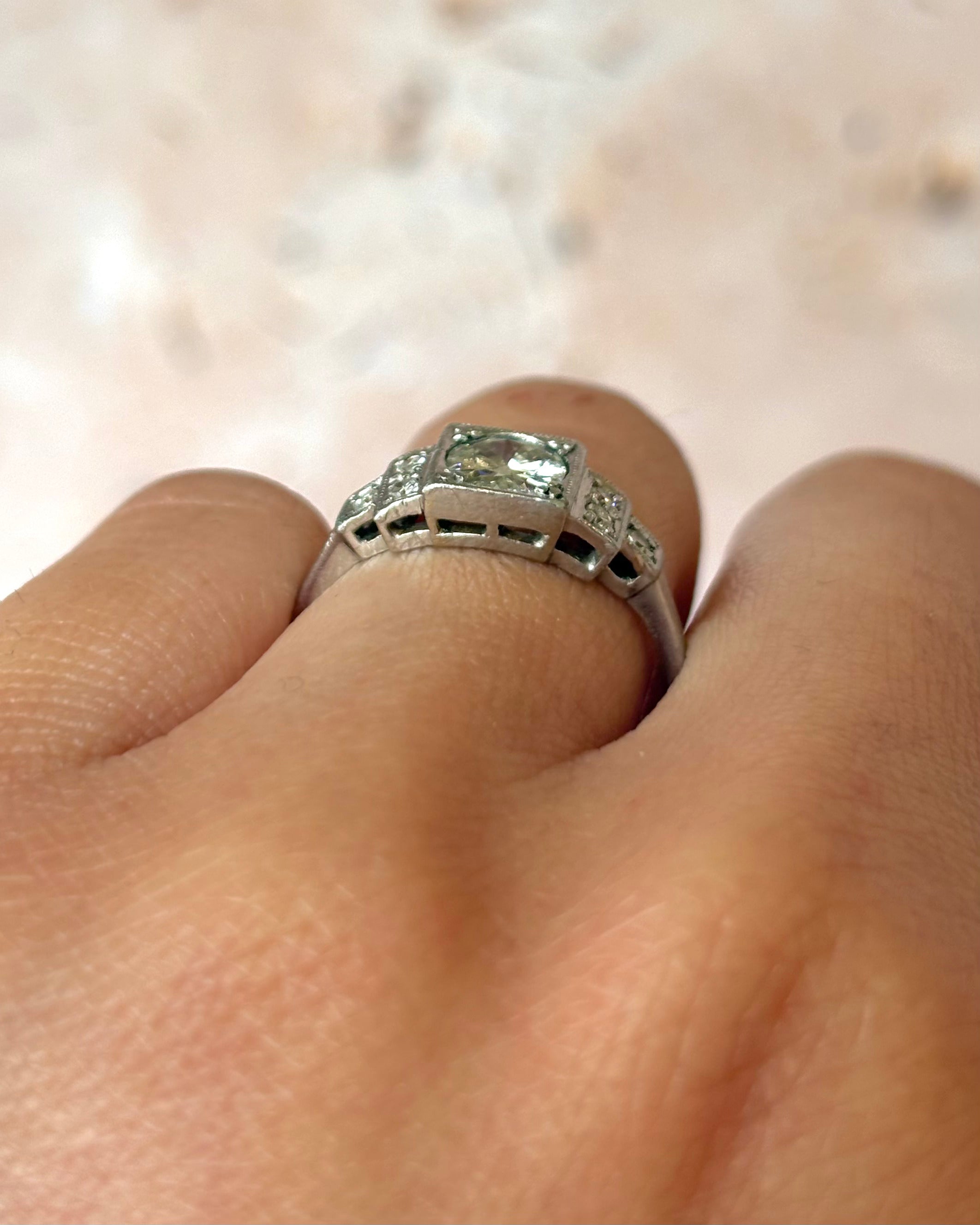 Bague Art-Déco Diamants 0.53 carat "Sarah"