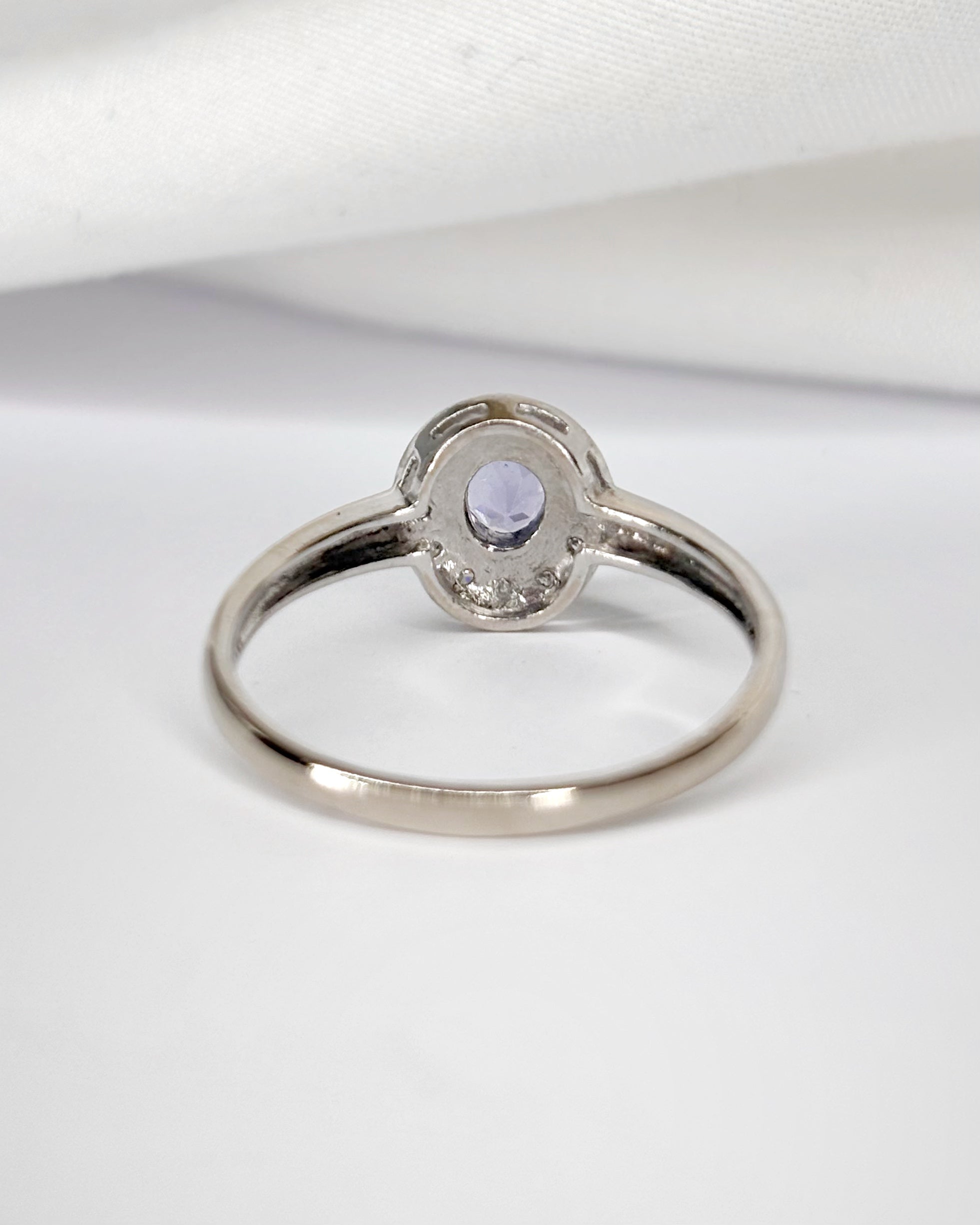 Anillo Marguerite Tanzanita y Diamante "Louna"