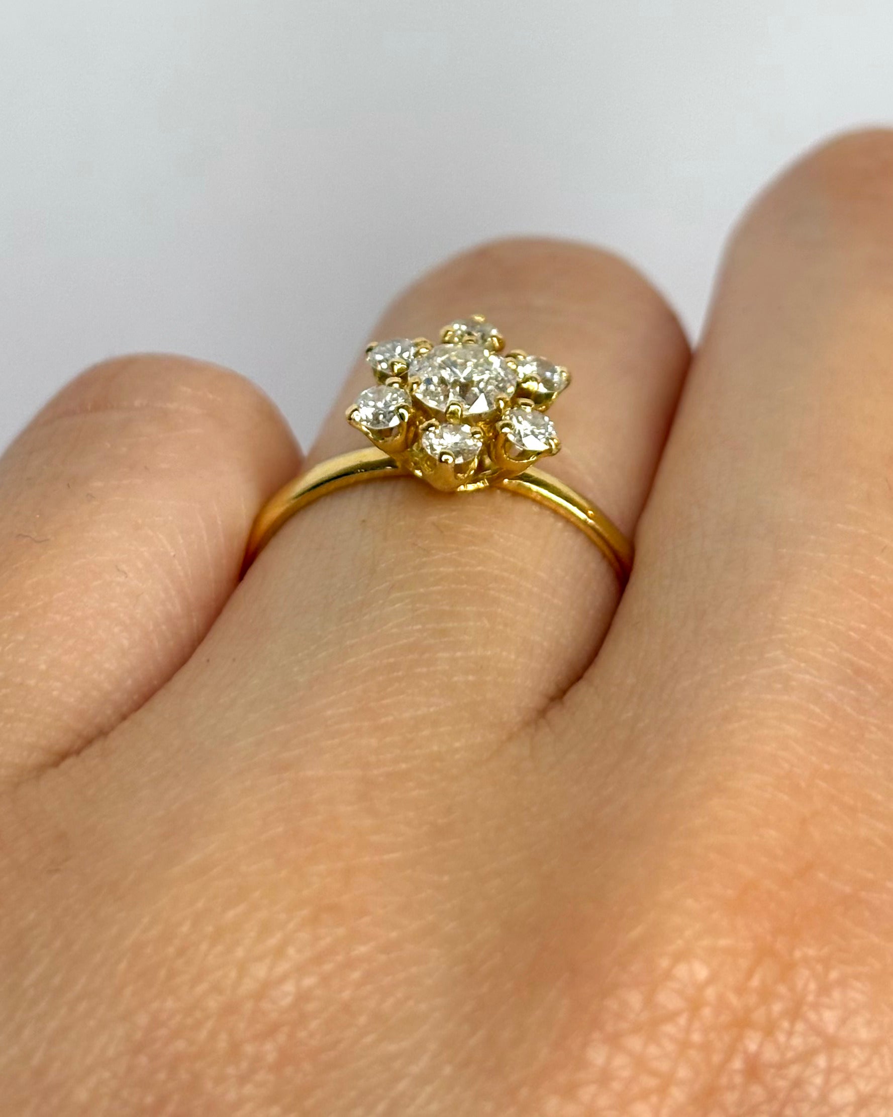 Bague Marguerite Diamants 0.68 carat "Océane"