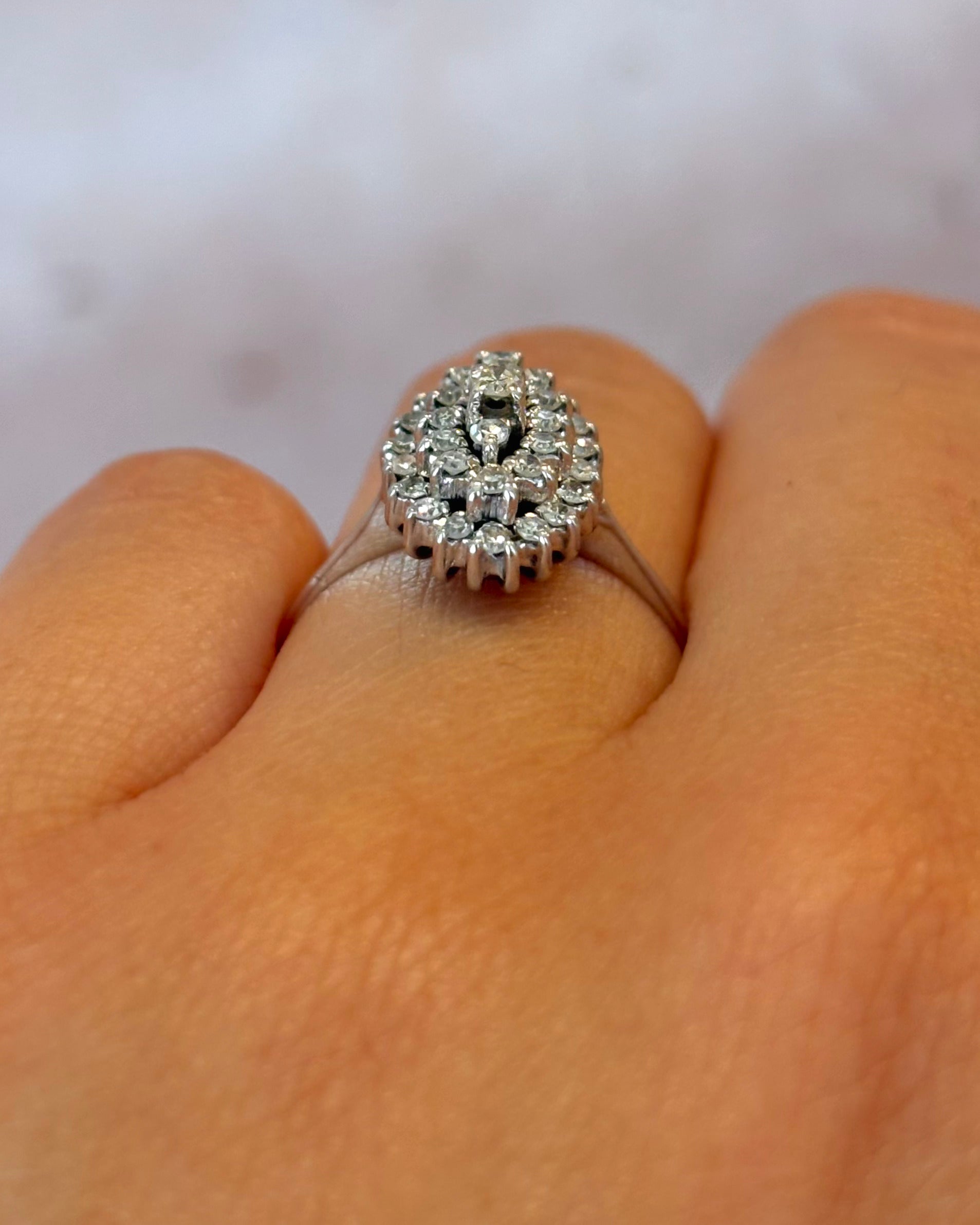 Bague Marguerite Diamants 0.38 carat "Priscilla"