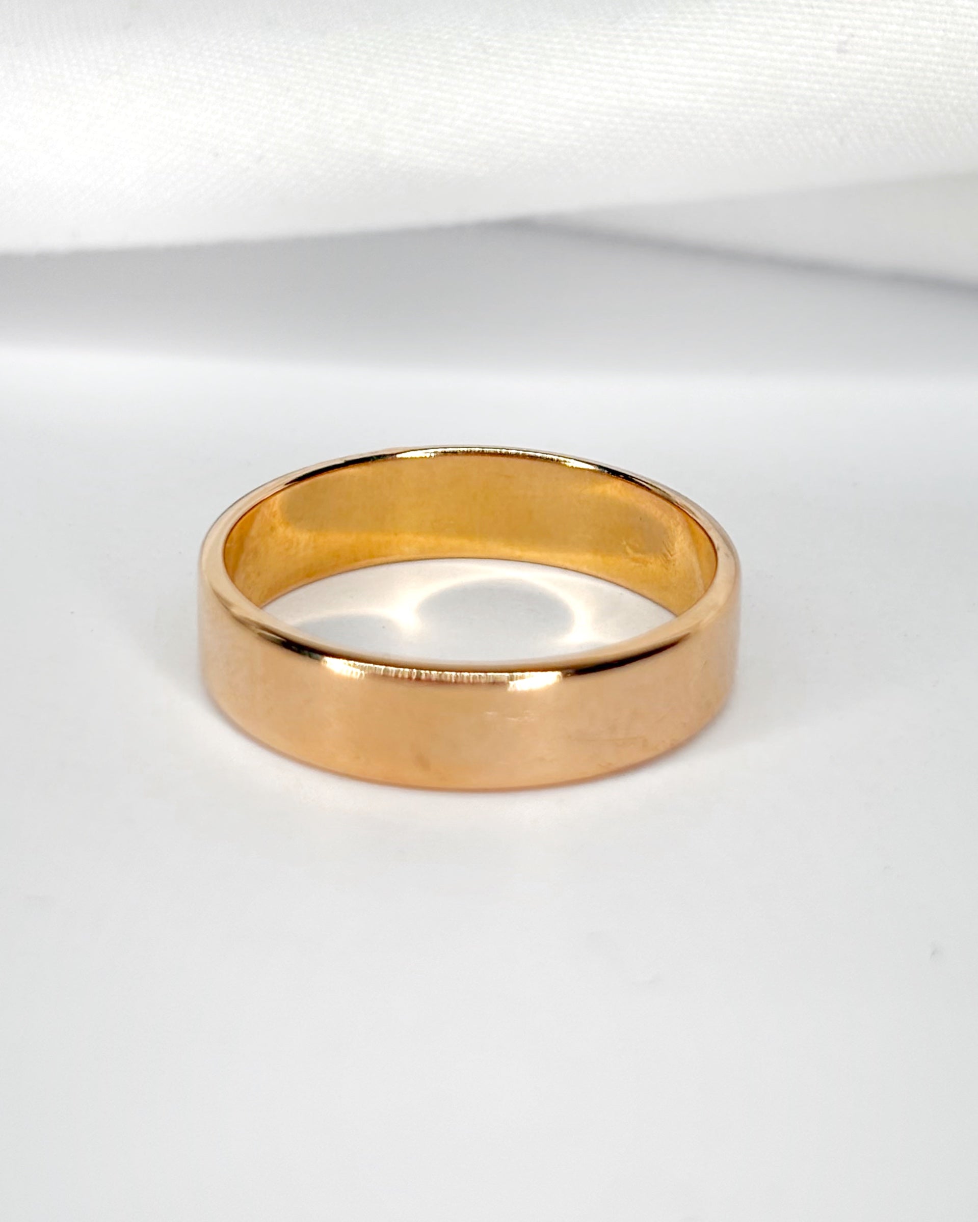 Bague Alliance Or Jaune Cuivré 18 carats 5mm "Antoine"