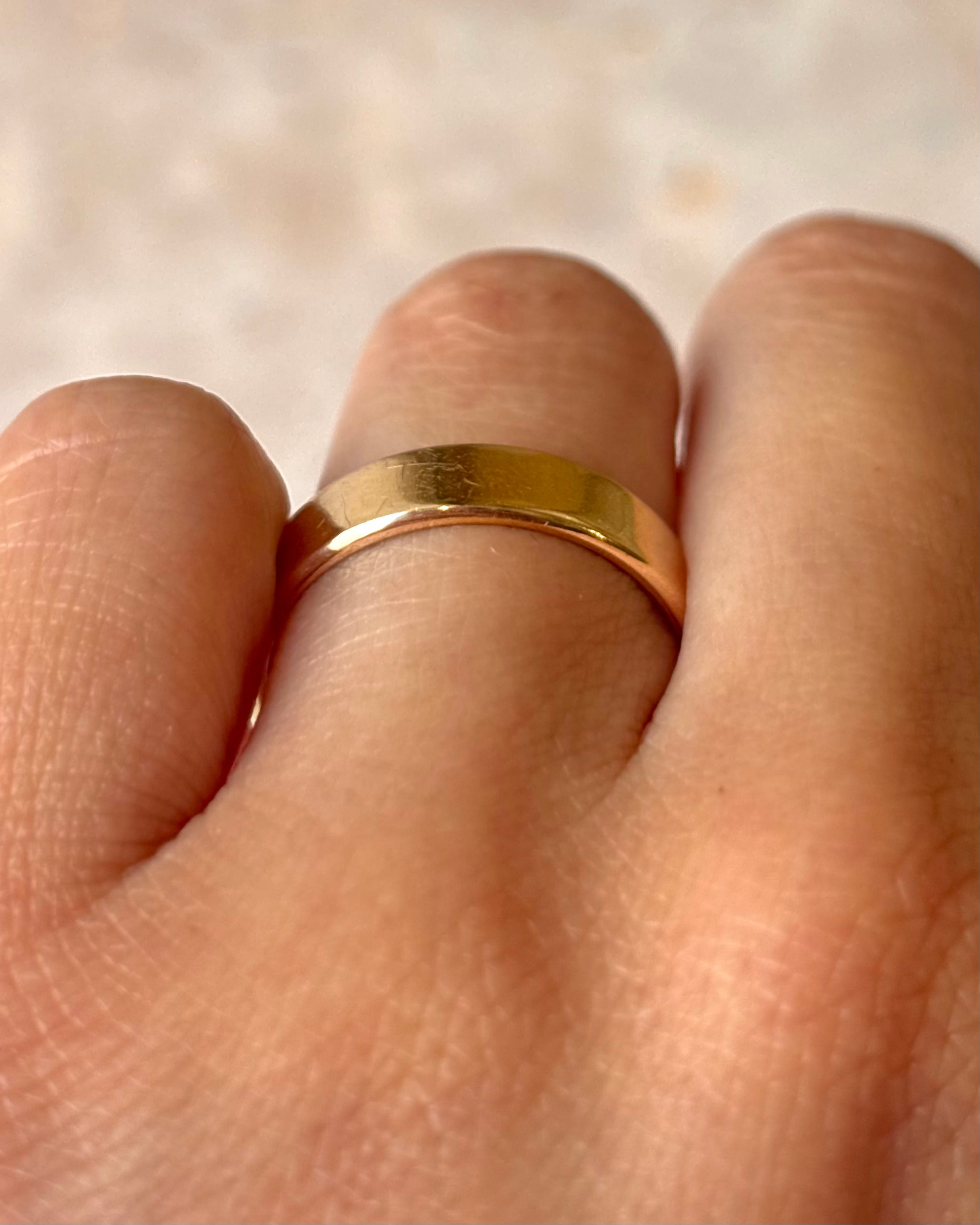 Bague Alliance Or Jaune Cuivré 18 carats 5mm "Antoine"