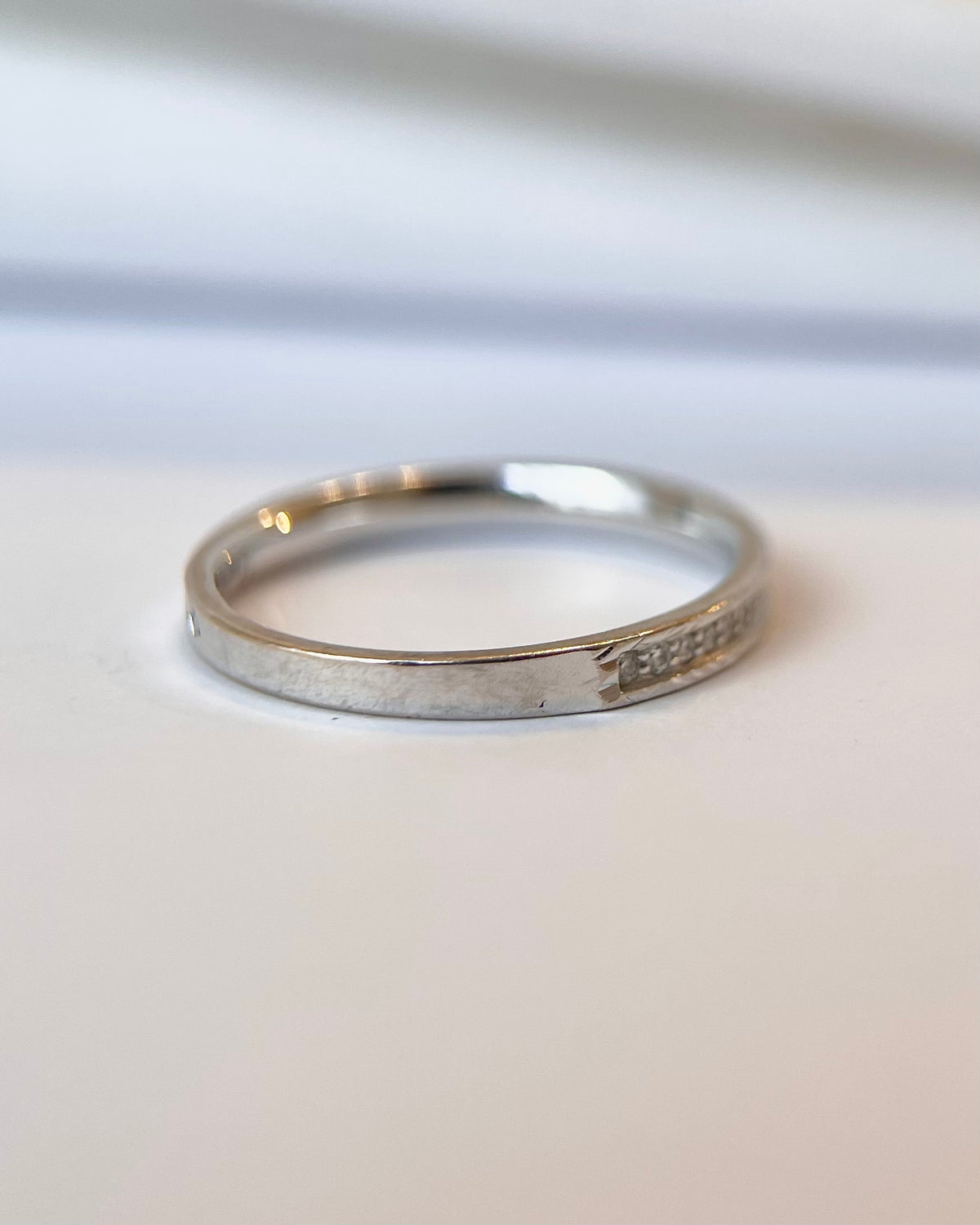 Demi-Alliance Diamants 0.27 carat 2mm "Colette"