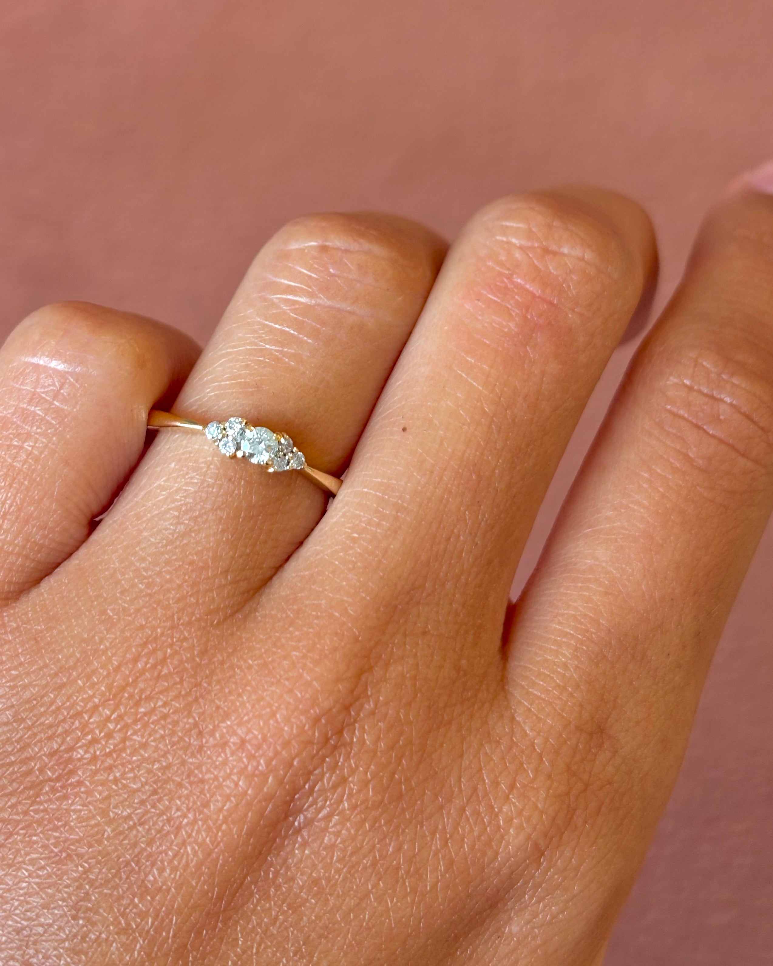 Anillo trilogía de diamantes «Alice»