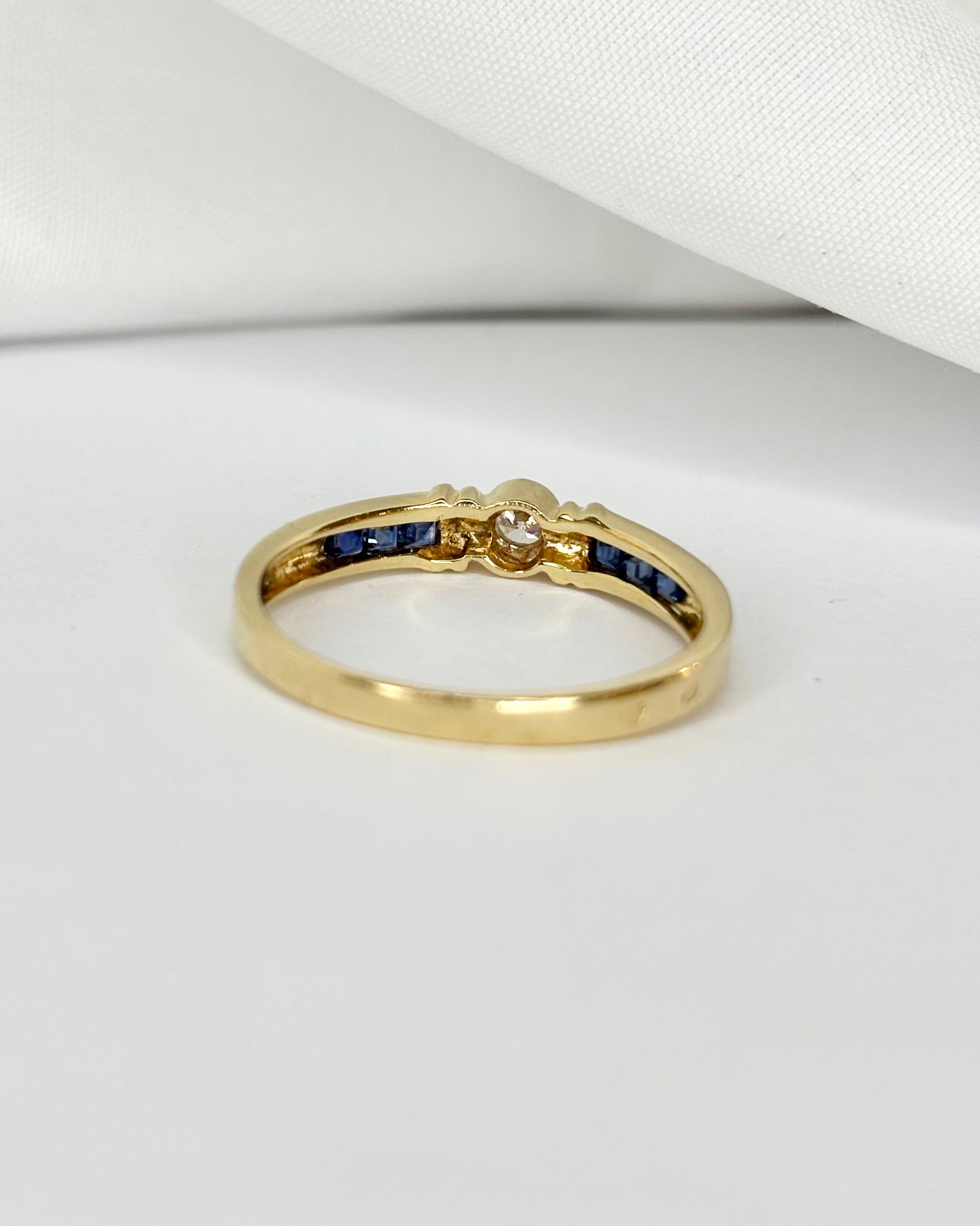 Bague Jonc Diamant & Saphirs "Alexia"