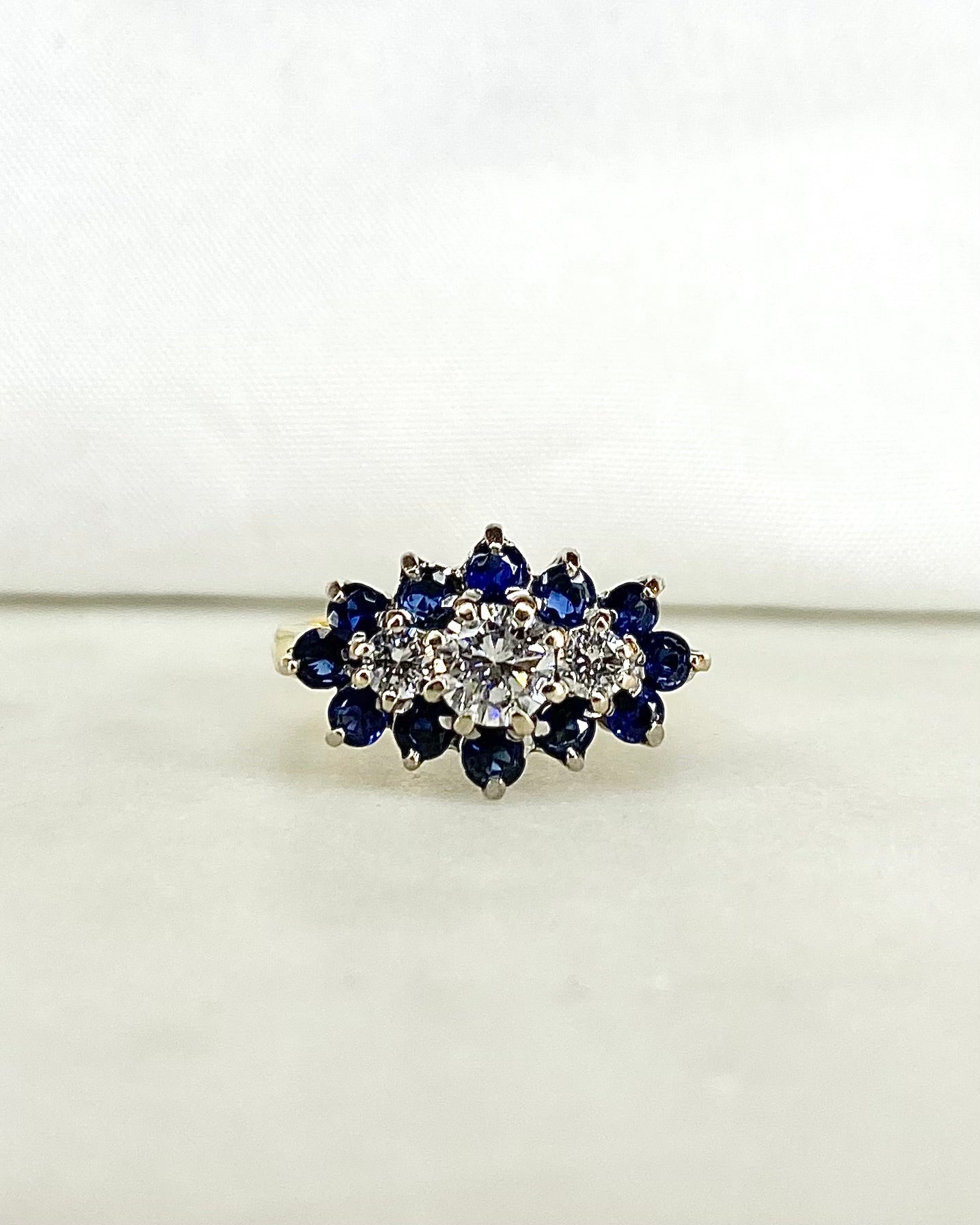 Bague Marguerite Diamants & Saphirs "Giulia"