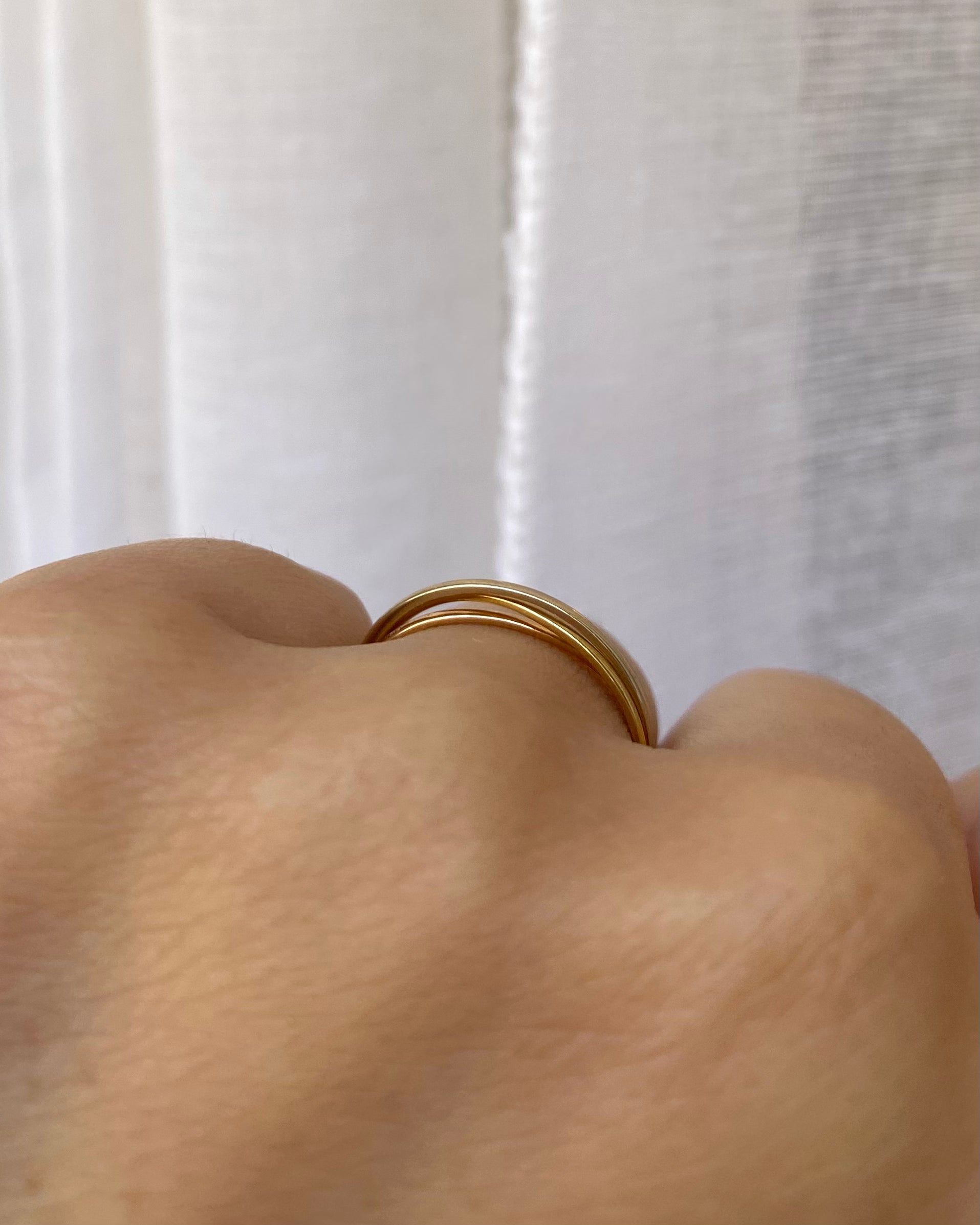 Bague Alliance Trois Ors 1.53 g "Layna"
