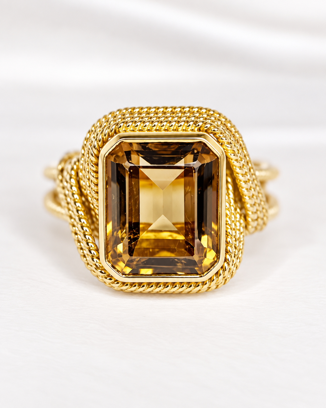 Smoky Quartz Cocktail Ring 5.50 carats 9.07g "Leanna"