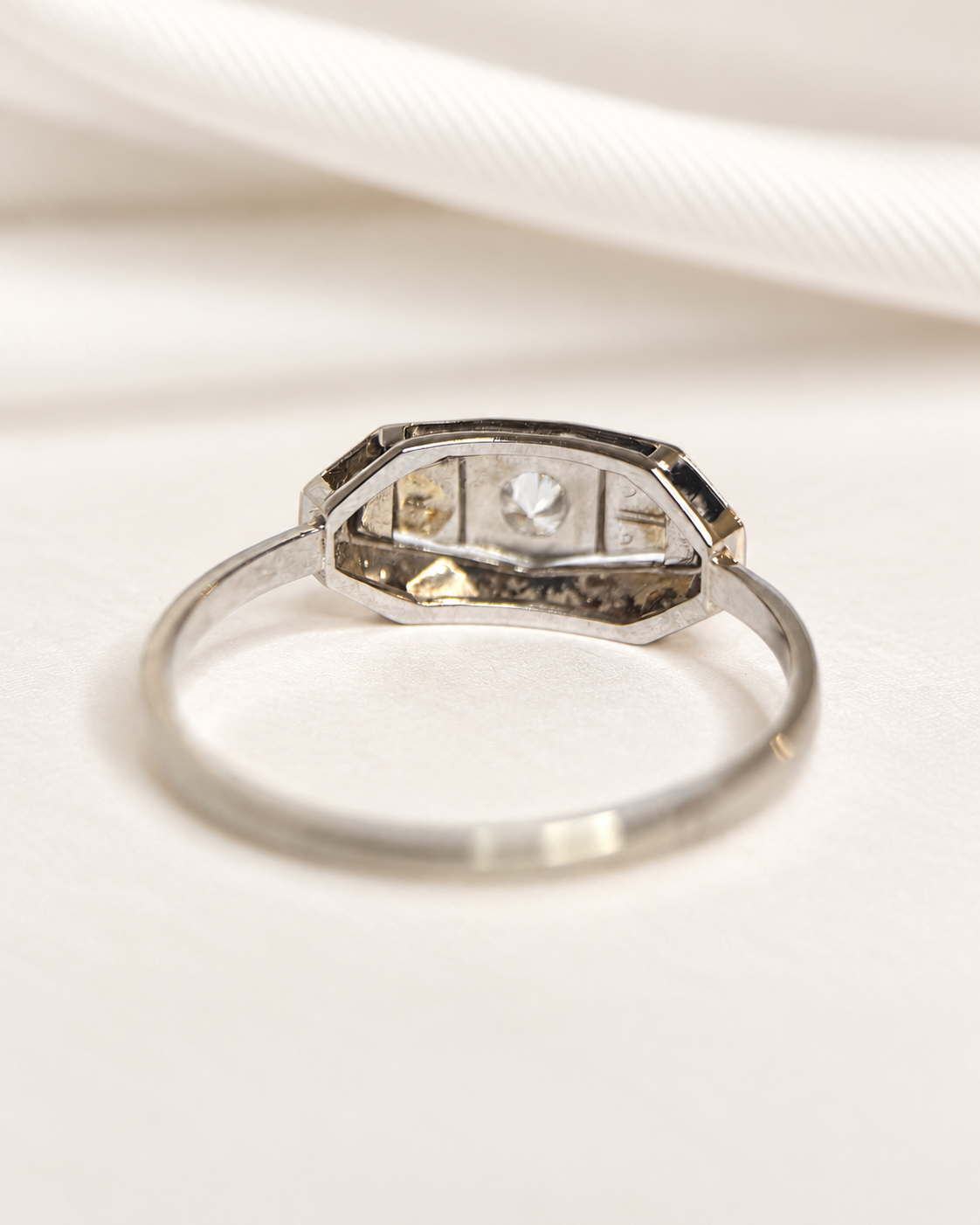 Anillo Art Déco de diamantes «Annaelle»