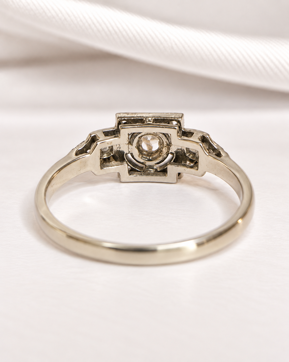 Anillo Art Déco de diamantes «Erica»
