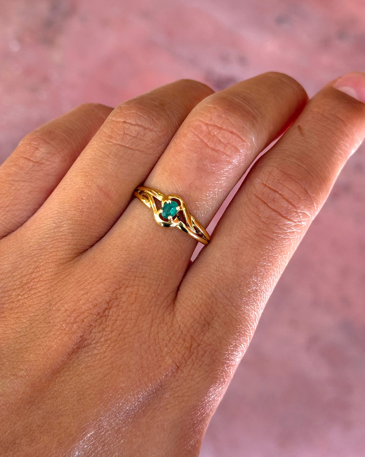 “Chiara” Emerald Tourbillon Ring