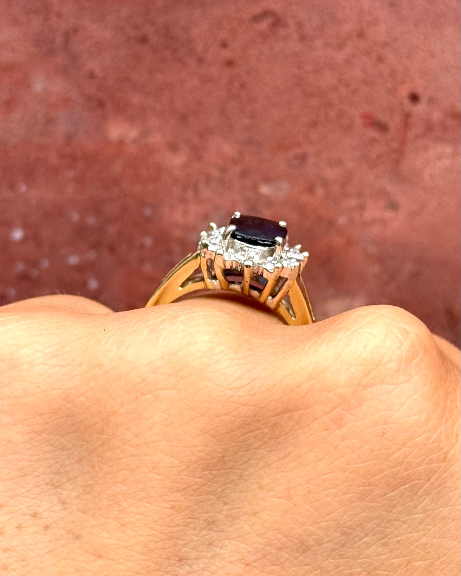 Bague Marguerite Saphir 1.60 carat & Diamants 0.24 carat "Eleanore"