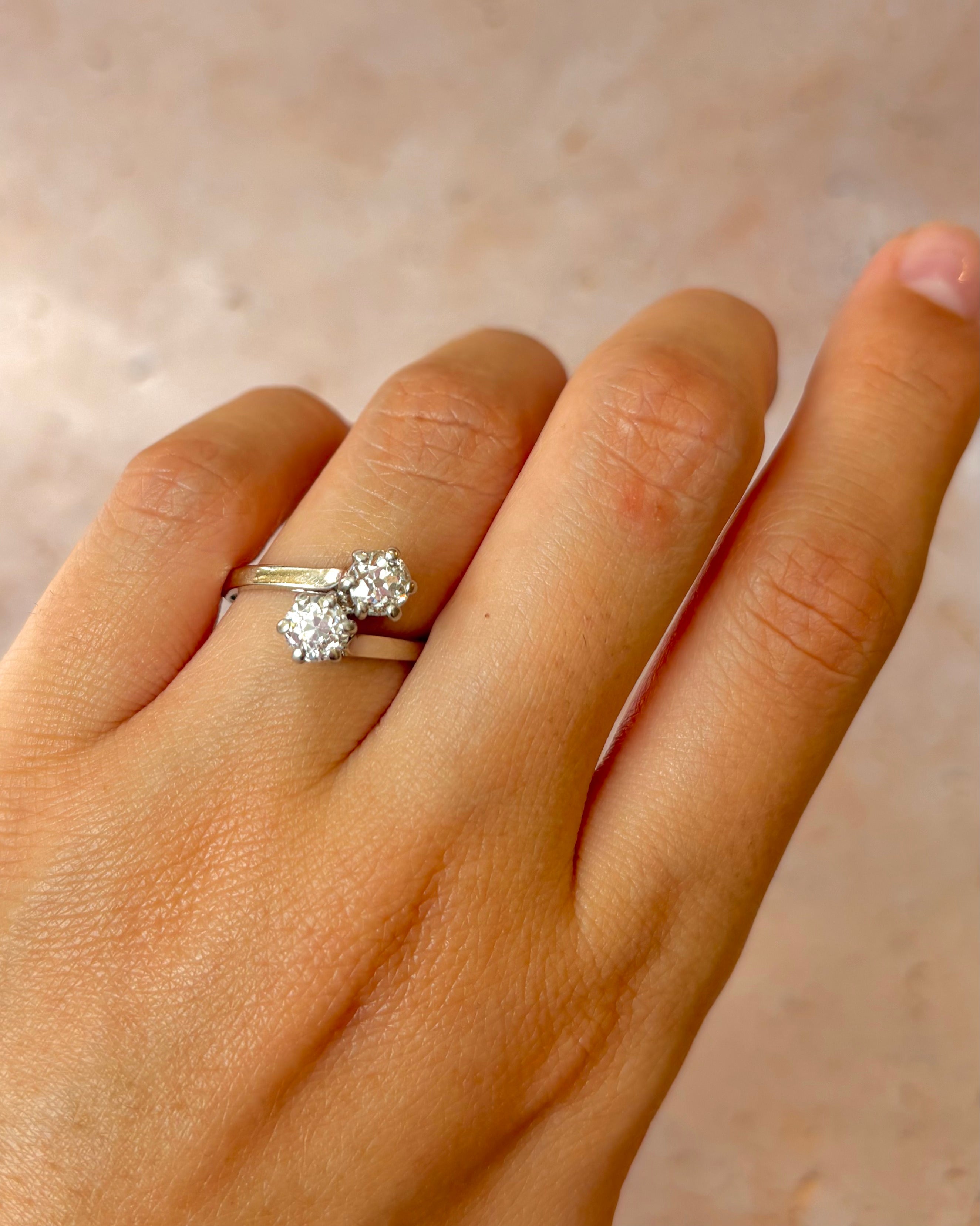 Bague Toi & Moi Diamants 1.16 carat "Livia"