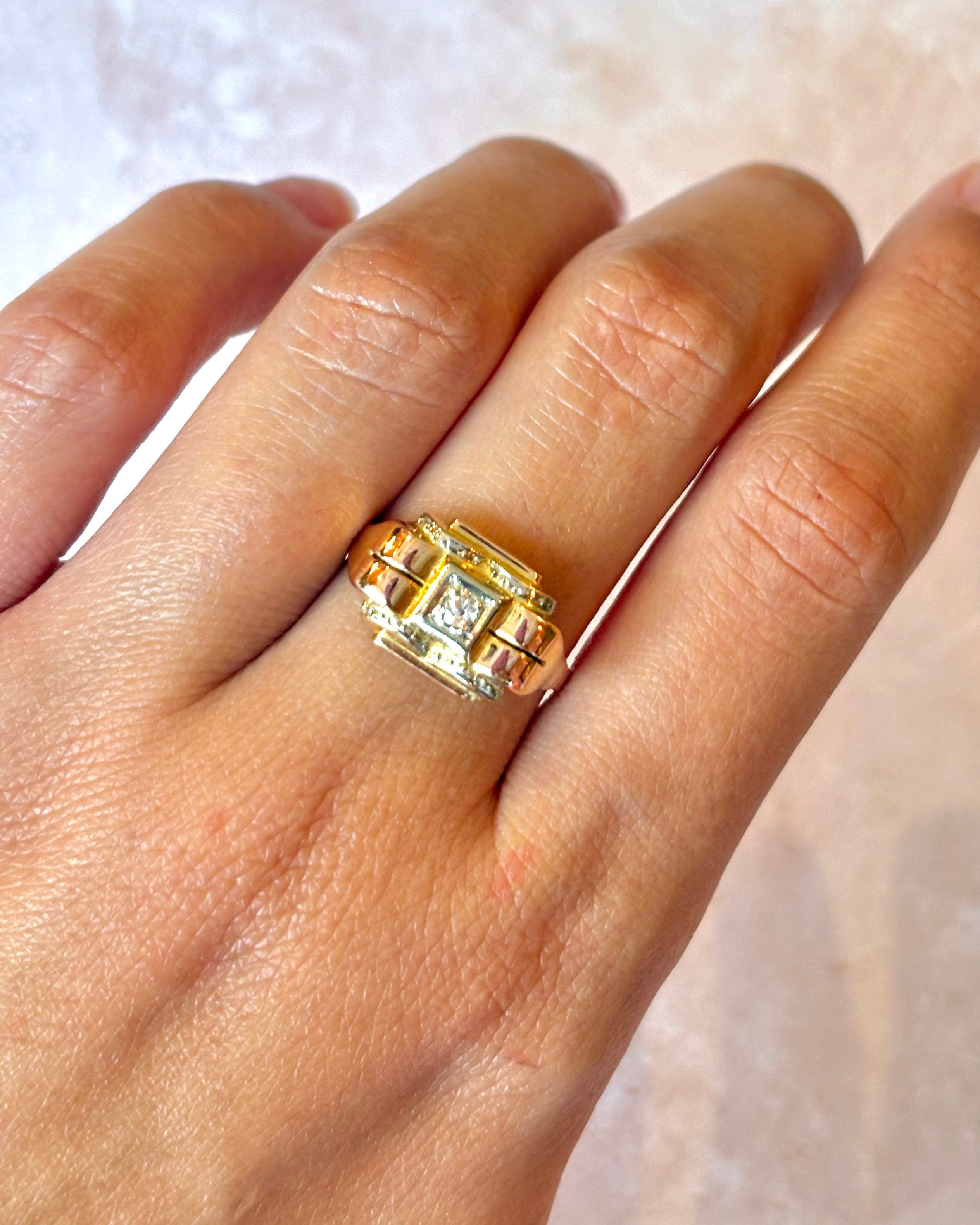 Anillo Tank Diamante "Germain"