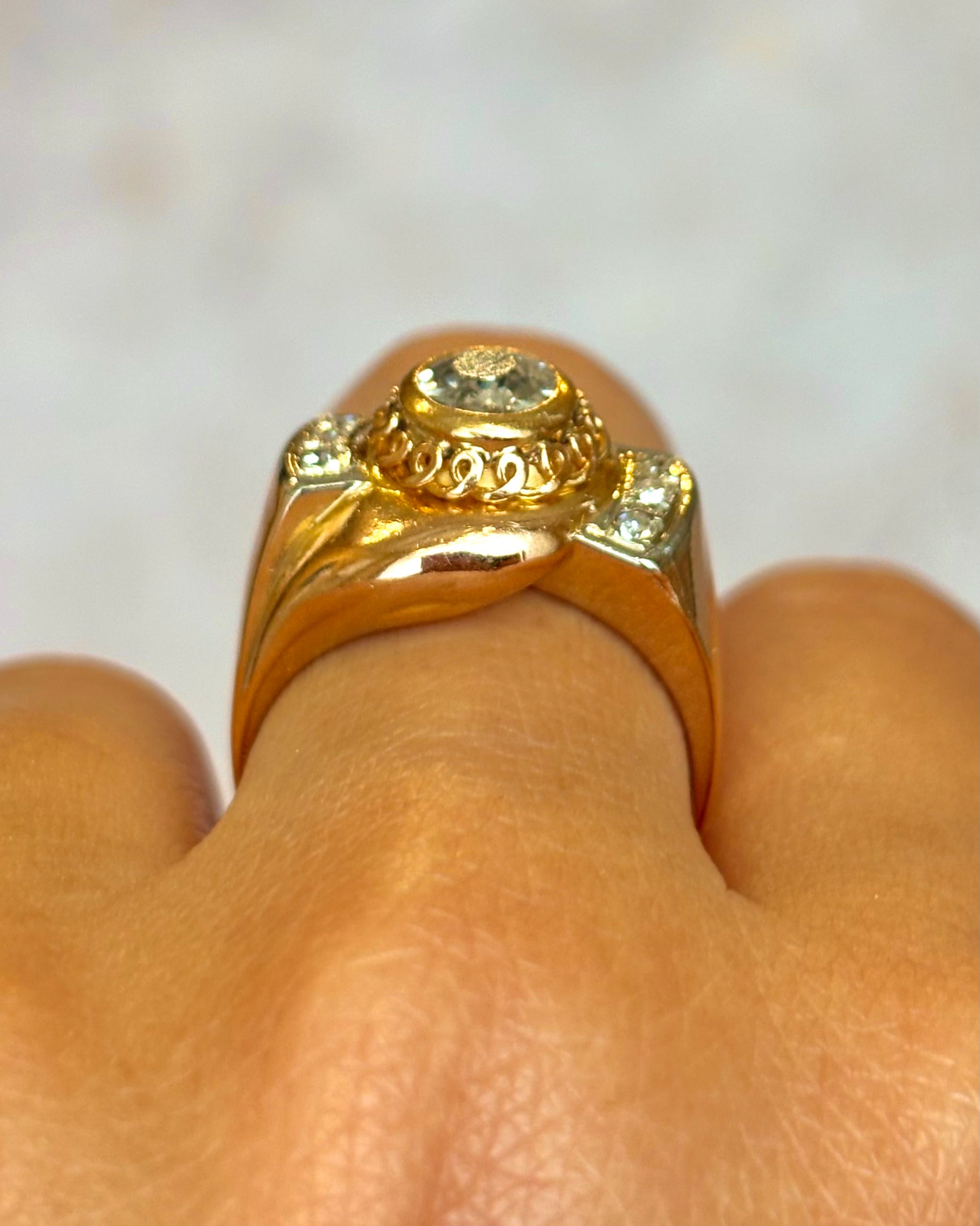 Bague Tank Diamants 0.62 carat "Zian" 6,16g