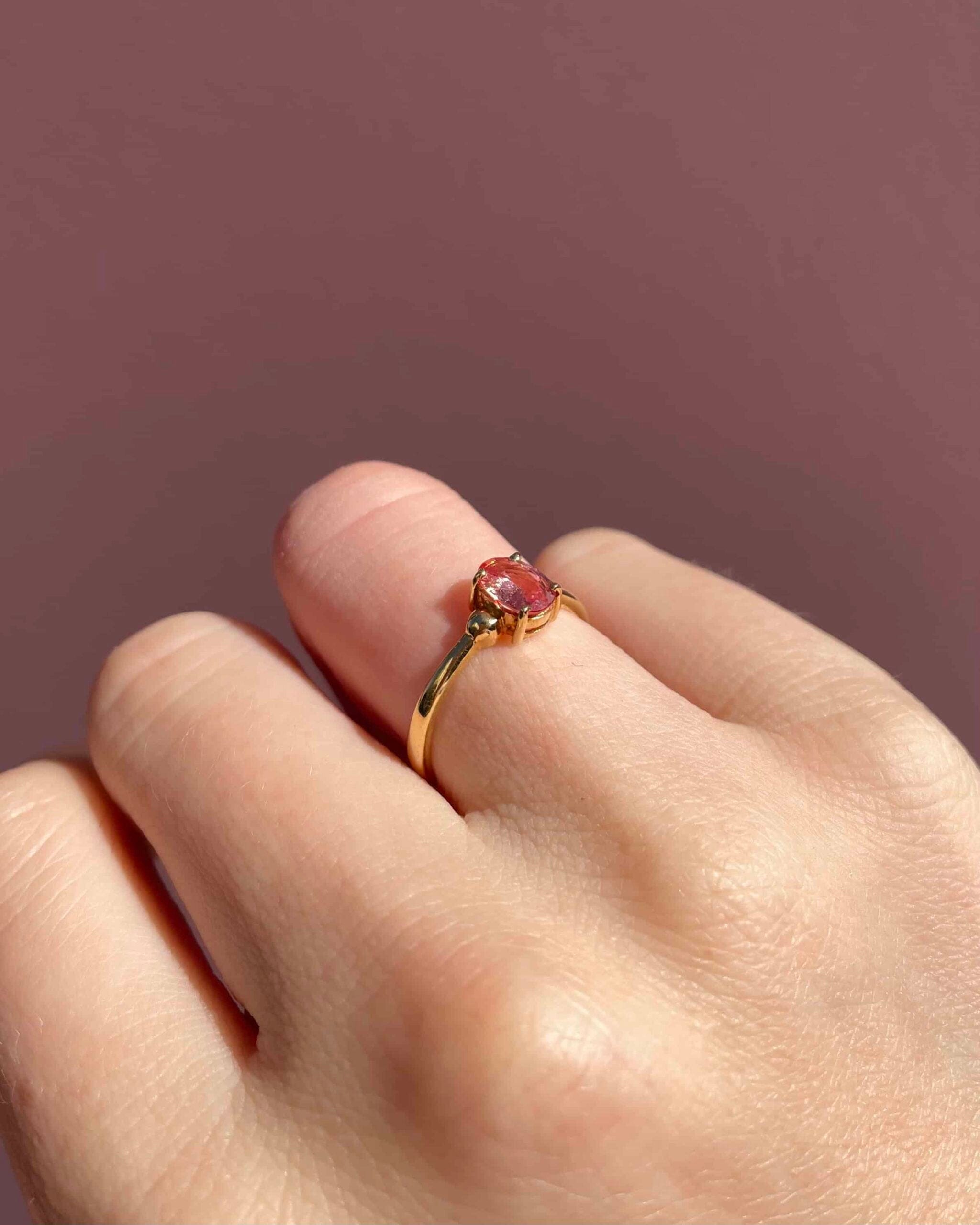 Bague Solitaire Tourmaline 0.80 Carat "Sorina"