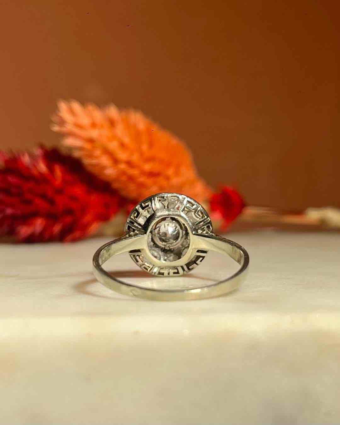Bague Vintage Art-Déco Diamants "Anastasia"