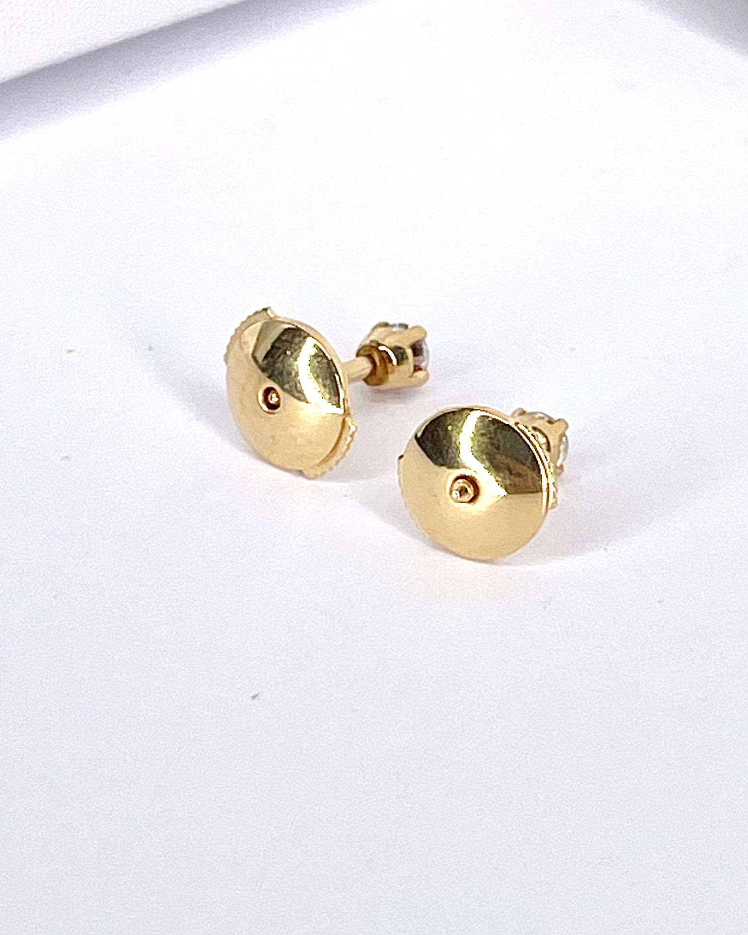 Pendientes de botón con diamantes "Yasmine"