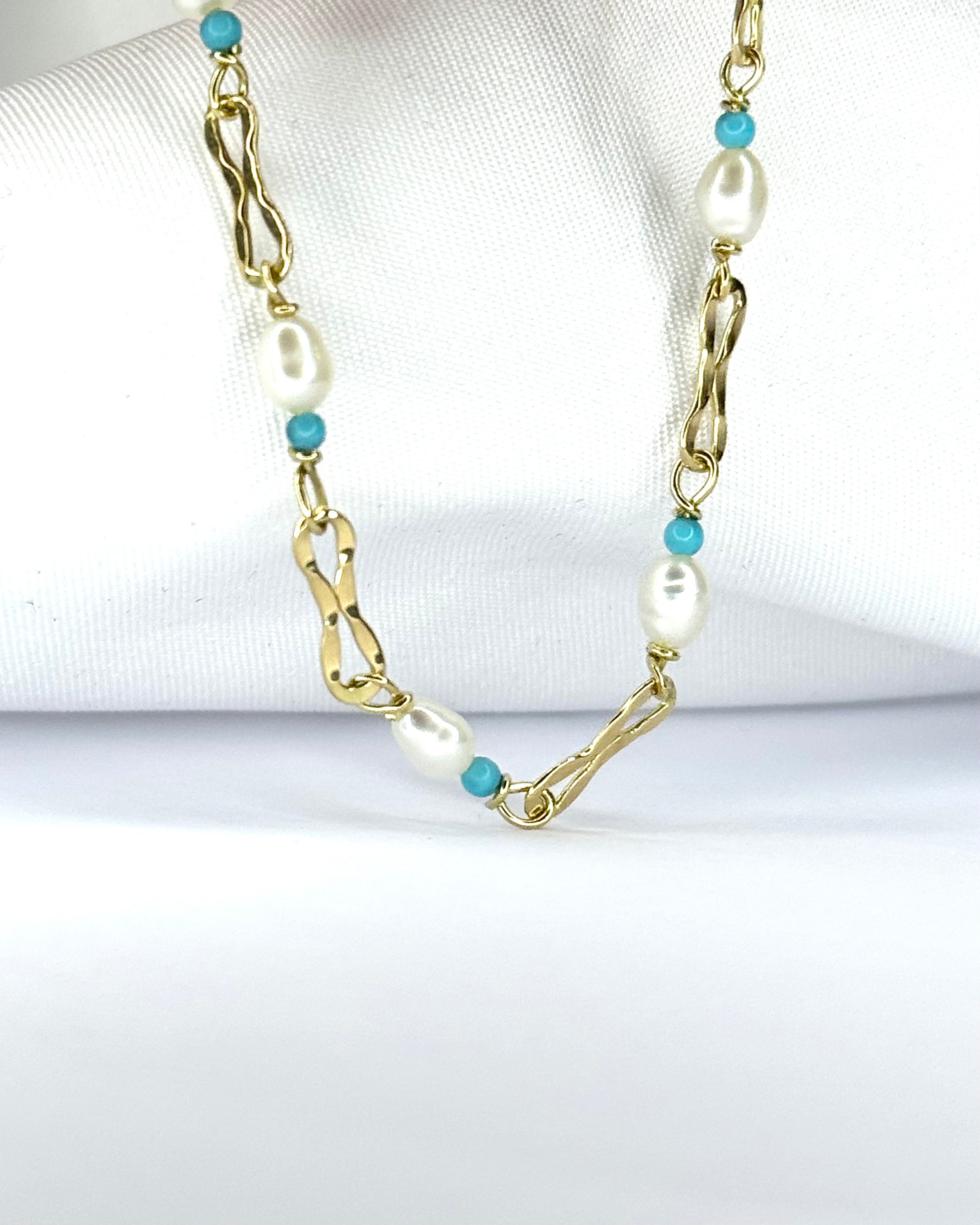 Bracelet Perles & Turquoises "Aurélie"