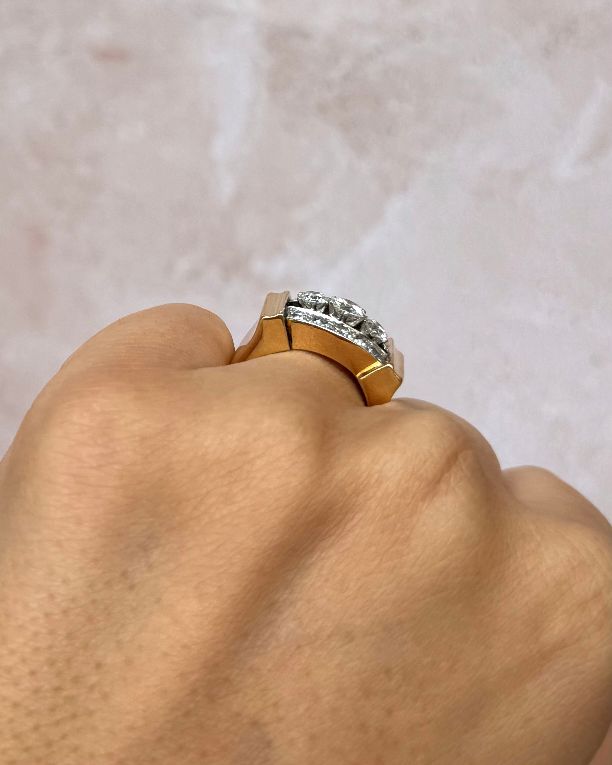 Bague Tank Diamants 1.40 carat "Rémi"